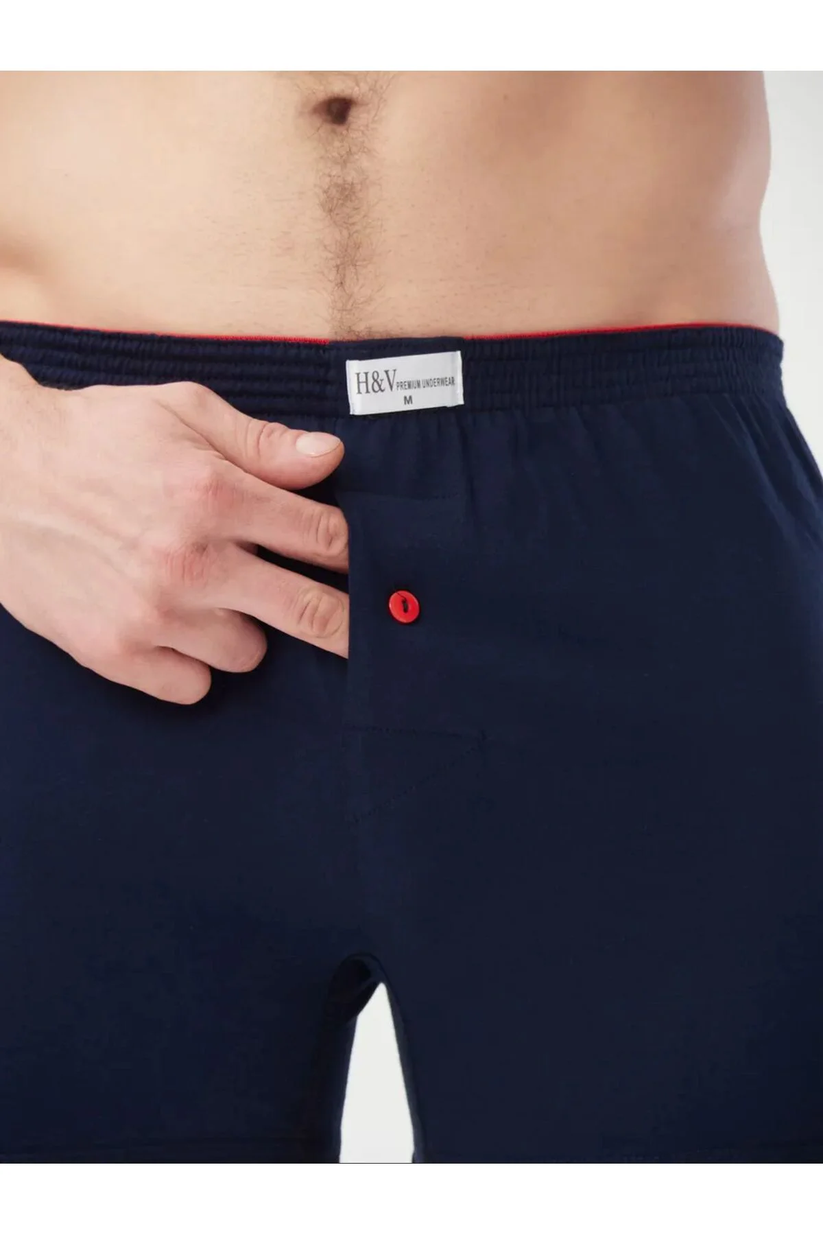 LACİVERT %100 PAMUK HAVLUBEL BOXER
