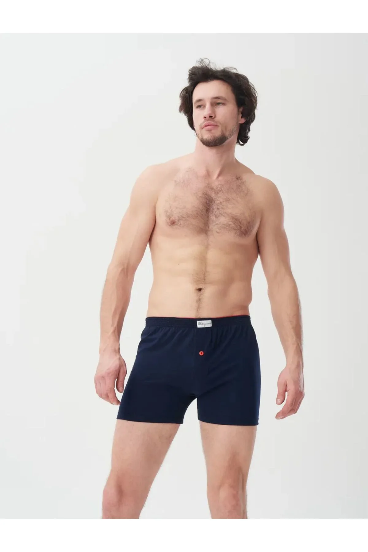 LACİVERT %100 PAMUK HAVLUBEL BOXER