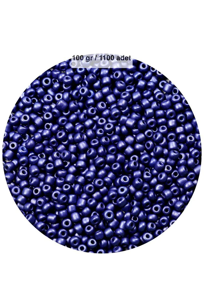 Lacivert 4 mm Cam Boncuk | 100 Gram / ~1100 Adet Tohum Boncuk Fiyatı, Yorumları ve Özellikleri