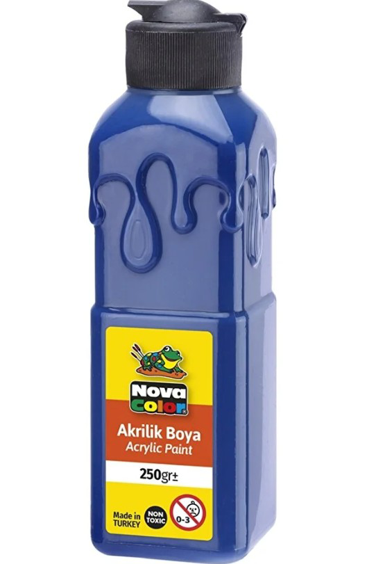Lacivert Akrilik Boya 250 gr 1 Adet Su Bazlı Akrilik Boyası Hobi 