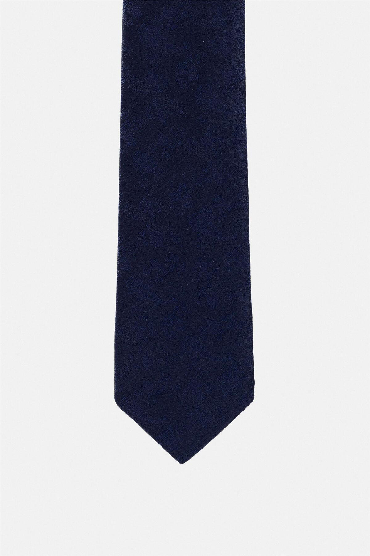Süvari Lacivert Baskılı Kravat
