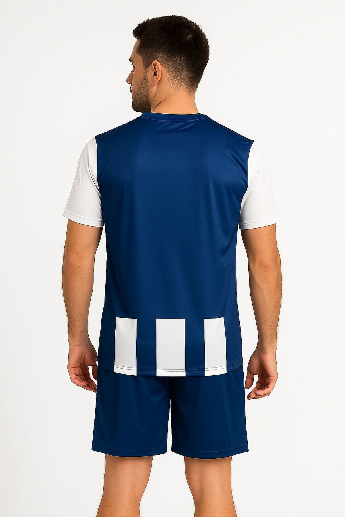 Sportech Lacivert-Beyaz Forma Takımı K0139 (Tek Kelime İsim Ve Numara Yazi