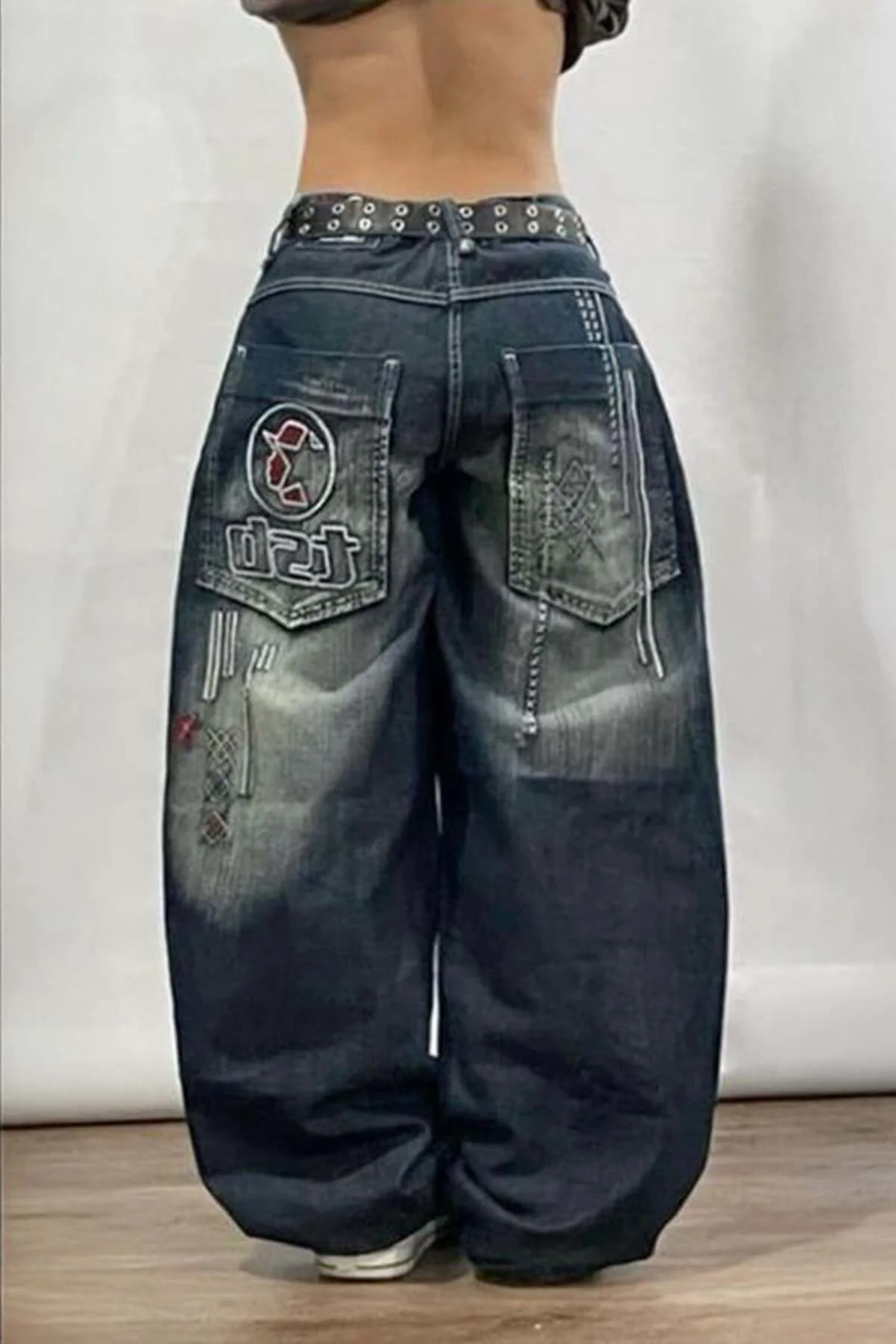 Lacivert D2T Vintage Yıkamalı Baggy Y2K Pantolon Lacivert D2T Vintage Yıkamalı Baggy Y2K Pantolon