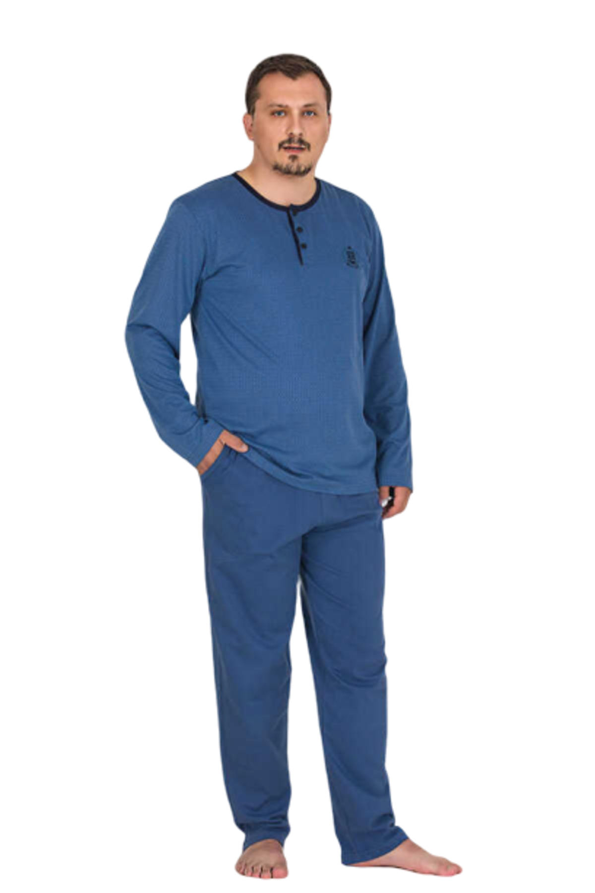 Monalisa Home Lacivert Erkek Pijama Takımı 4Xl Beden