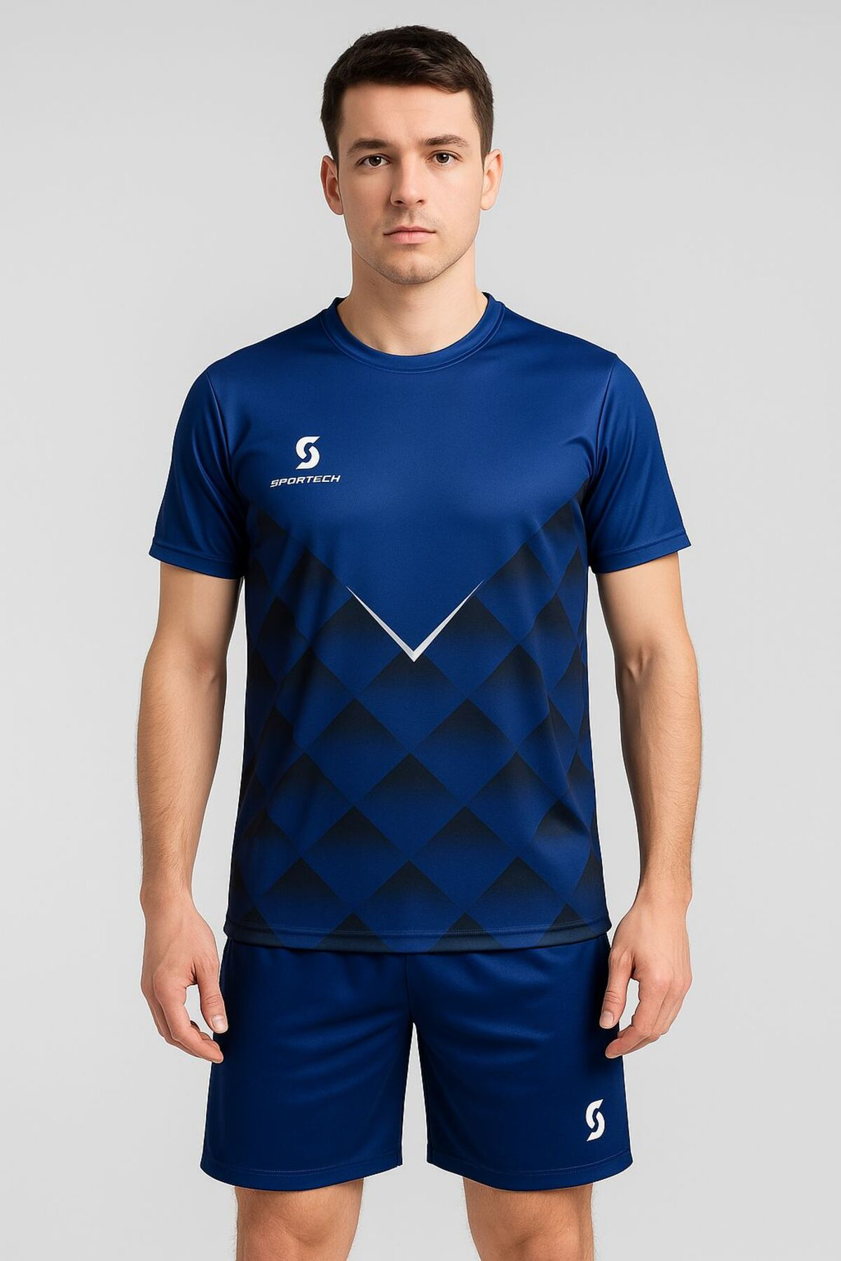 Sportech Lacivert Forma Takımı K0149 (Tek Kelime İsim Ve Numara Yazilir)