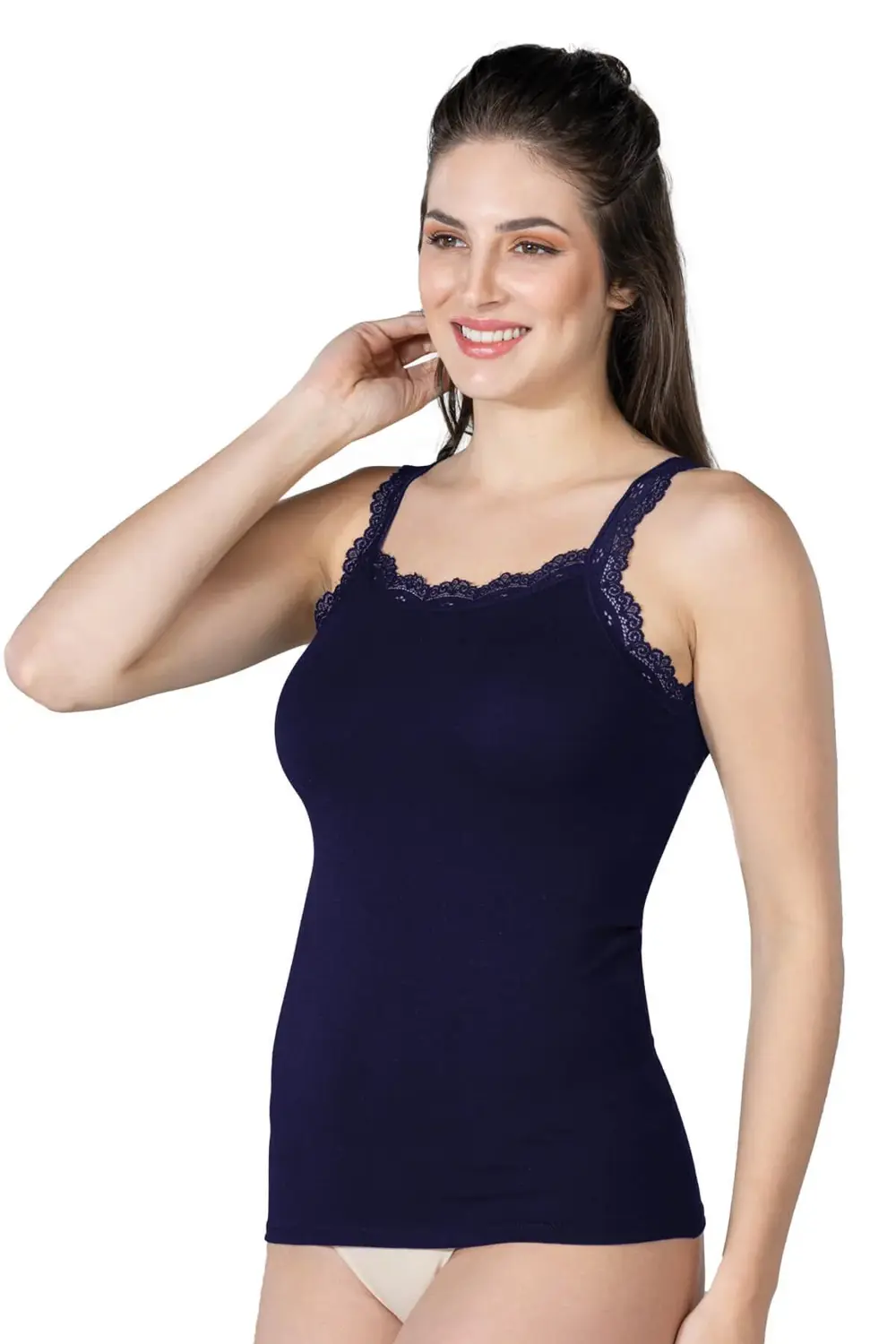 Lacivert Mı Emay 1411 Modal Cotton Dantelli Atlet