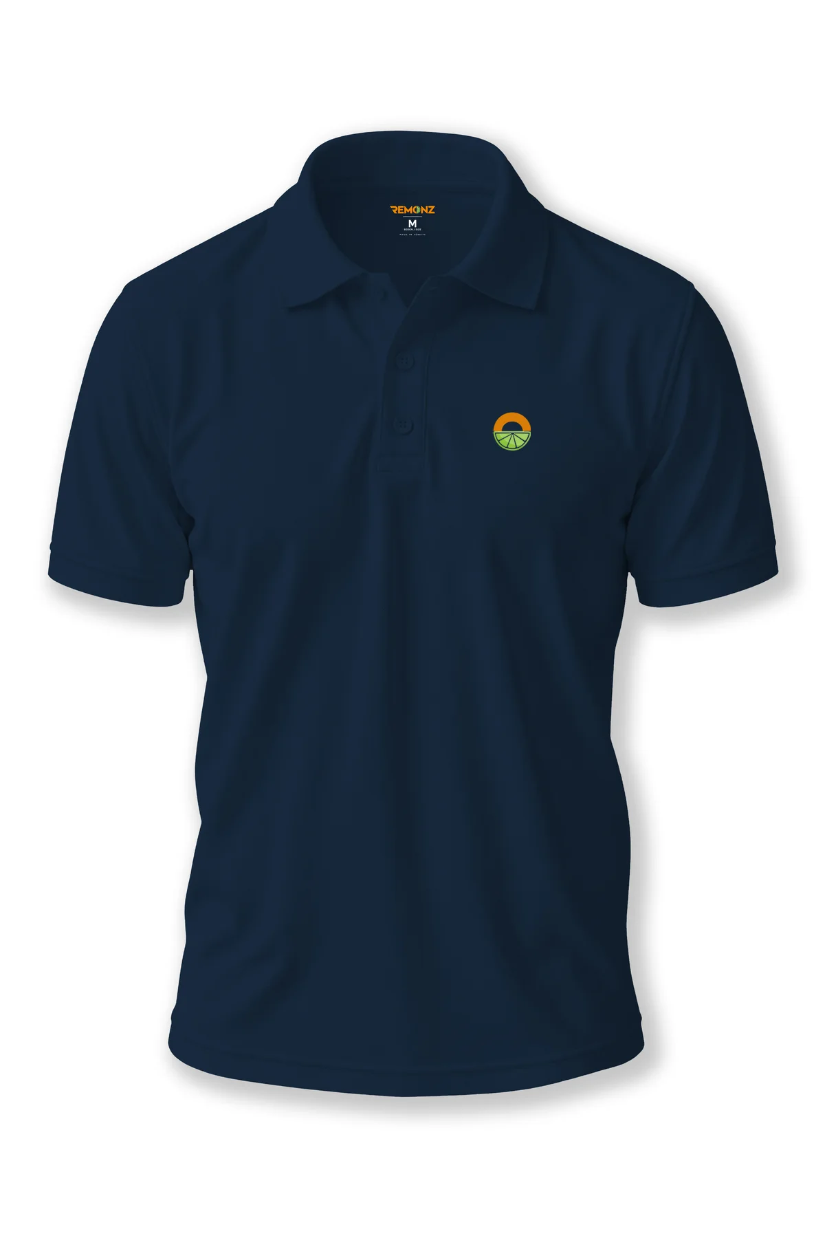 Lacivert Minimalist Logolu Polo Yaka Kısa Kollu Tişört
