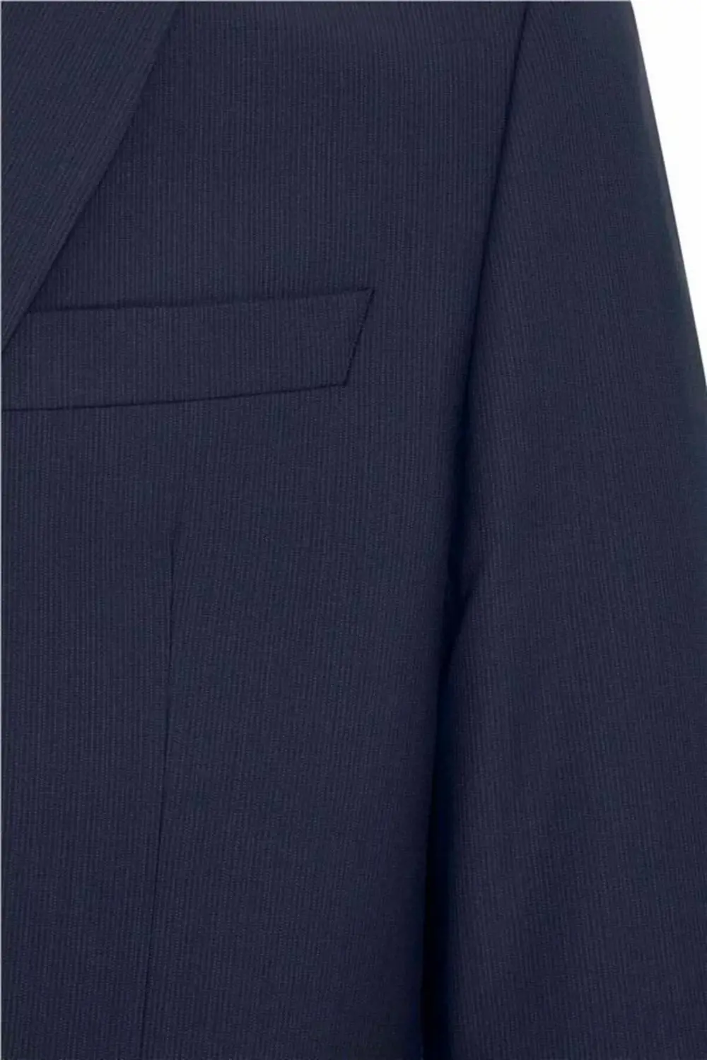 Lacivert Regular Desenli Kruvaze Yaka 4 Drop Takım Elbise