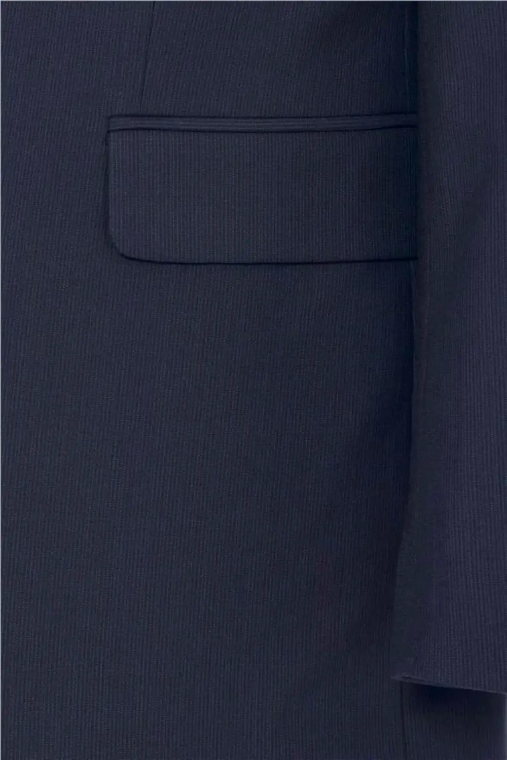 Lacivert Regular Desenli Kruvaze Yaka 4 Drop Takım Elbise