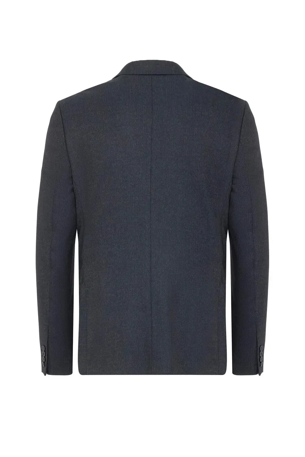 Süvari Lacivert Slim Fit Desenli Sivri Yaka 6 Drop Klasik Takım Elbise