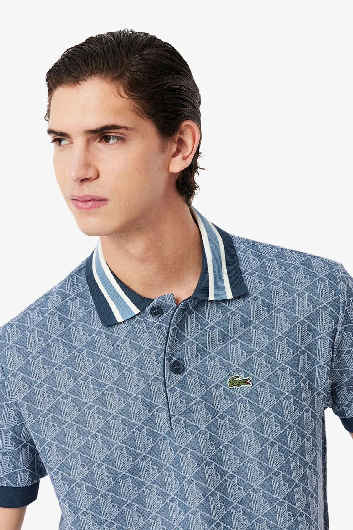 Lacoste Classic Fit Monogram Polo T-shirt Erkek Polo Yaka Tişört Yeşil