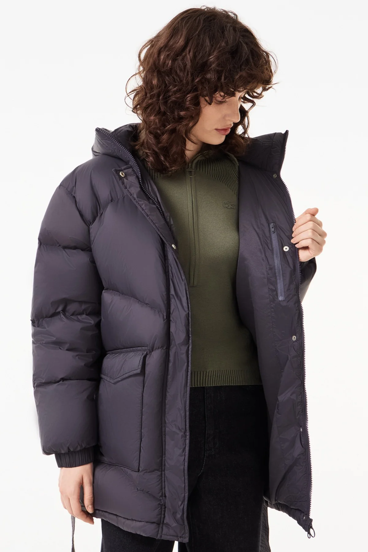 Lacoste Down Fill Water Resistant Womens Jacket Black Su İtici Dik Yaka Kapişonlu Kaz Tüyü Kadın Mont Siyah Fiyatı, Yorumları ve Özellikleri