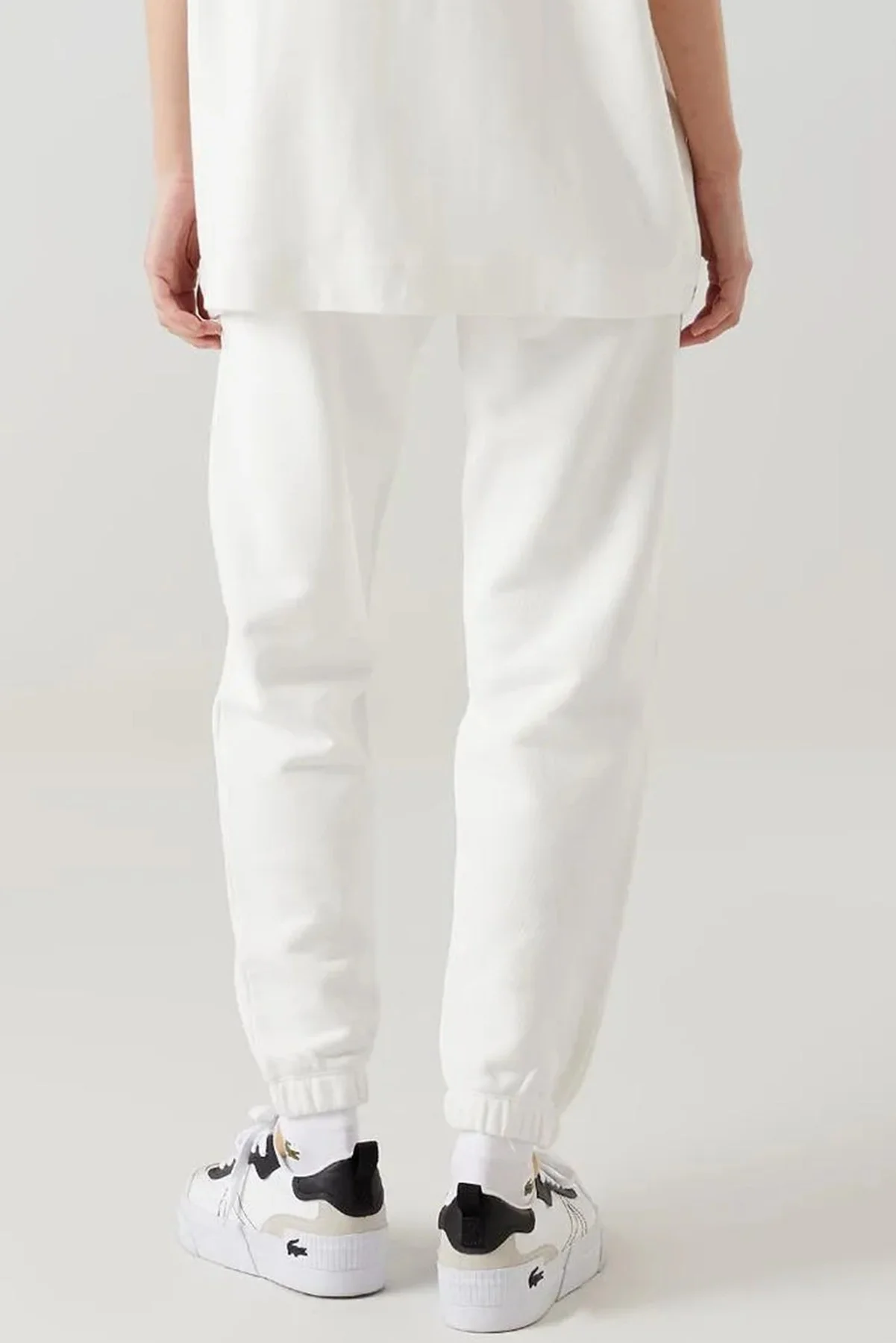 Lacoste Embroidered Women's Joggers Kadın Organik Pamuk Eşofman Altı Beyaz Lacoste Embroidered Women's Joggers Kadın Organik Pamuk Eşofman Altı Beyaz