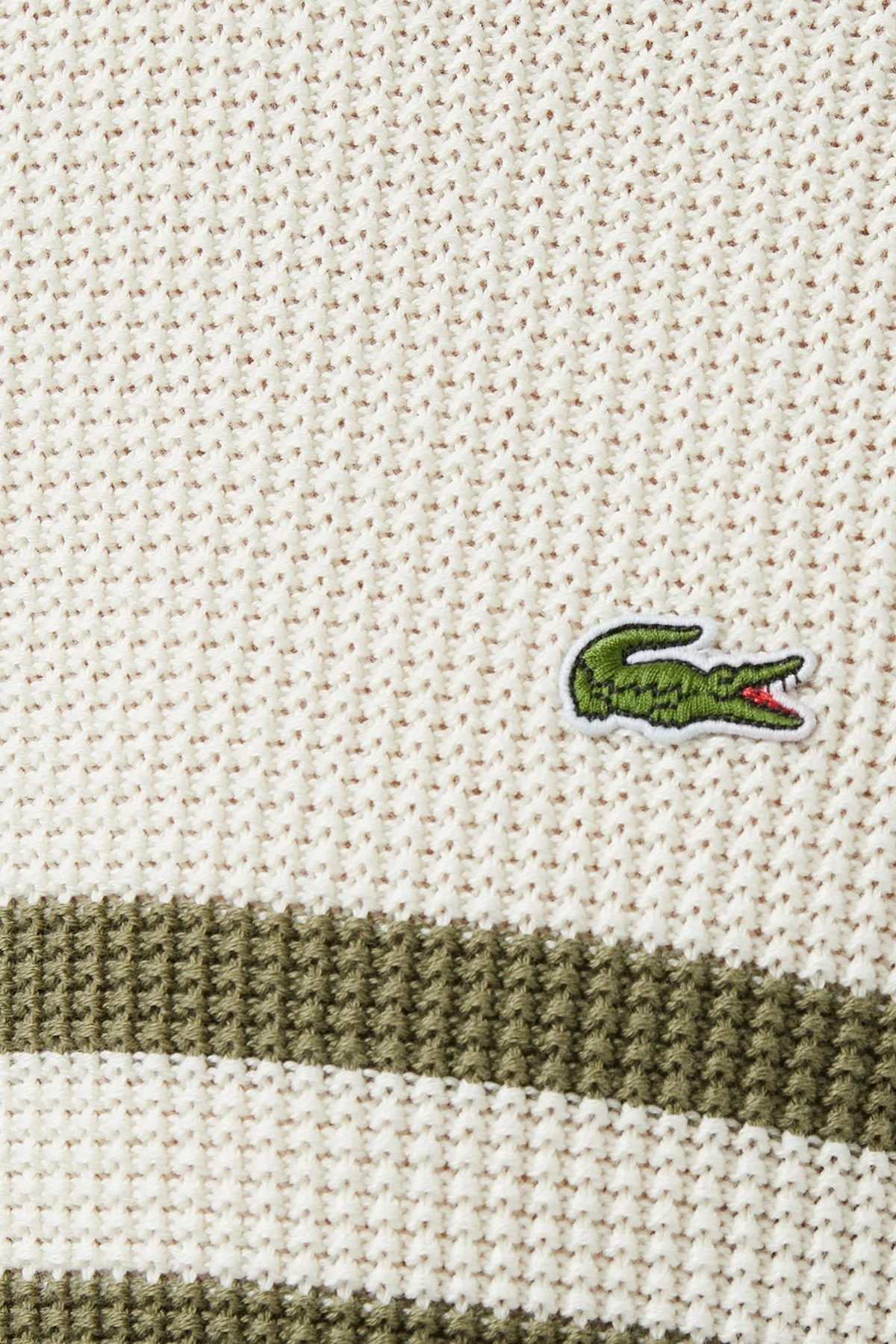 Lacoste Erkek Classic Fit Haroşa Örgü Renk Bloklu %100 Pamuk Lacivert Bej Haki Kazak Fiyatı, Yorumları ve Özellikleri