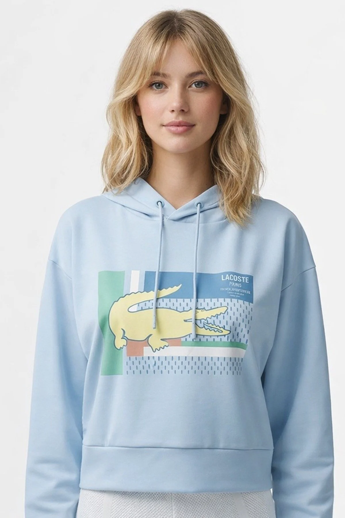 Lacoste Kadın Relaxed Fit Kapüşonlu Baskılı Açık Mavi Sweatshirt Lacoste Kadın Relaxed Fit Kapüşonlu Baskılı Açık Mavi Sweatshirt Fiyatı, Yorumları ve Özellikleri