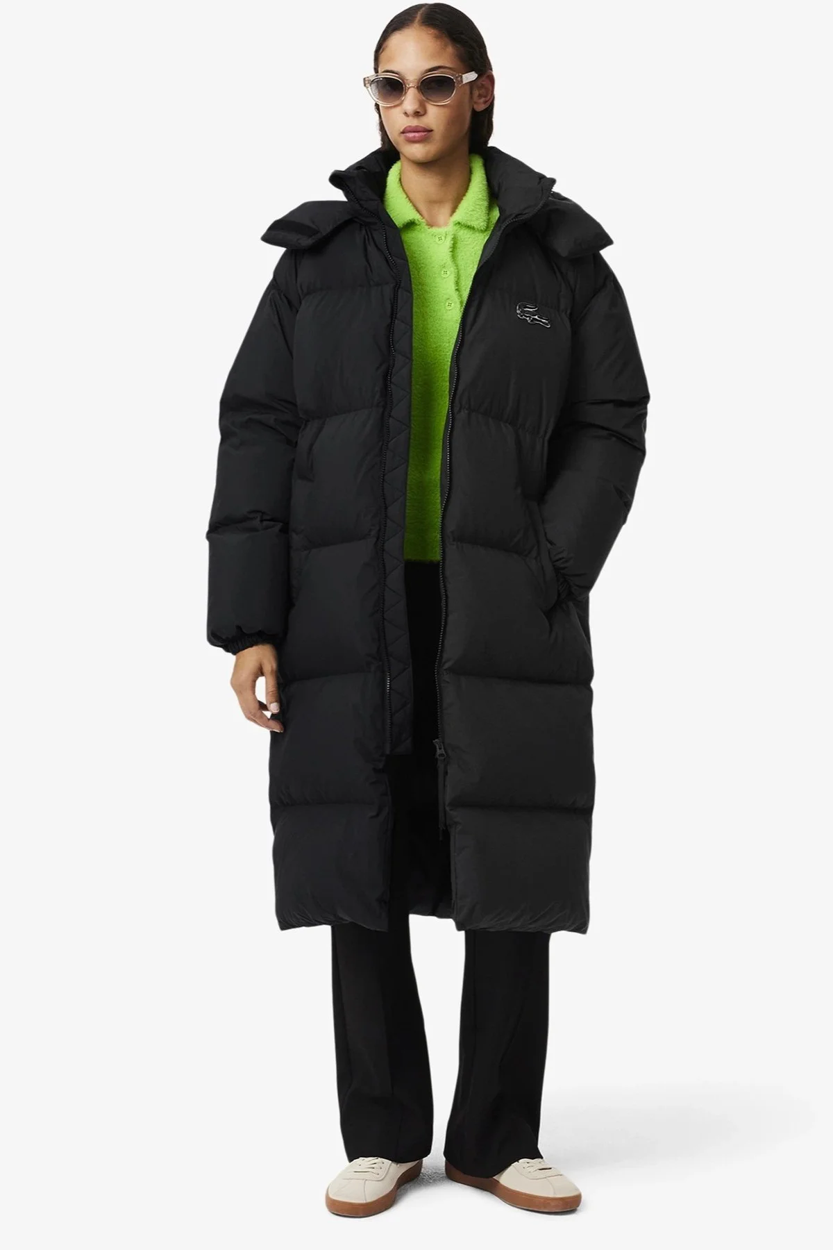 Lacoste Long Oversized Down Fill Jacket Çıkarılabilir Kapüşonlu Kaz Tüyü Kadın Parka Siyah Lacoste Long Oversized Down Fill Jacket Çıkarılabilir Kapüşonlu Kaz Tüyü Kadın Parka Siyah