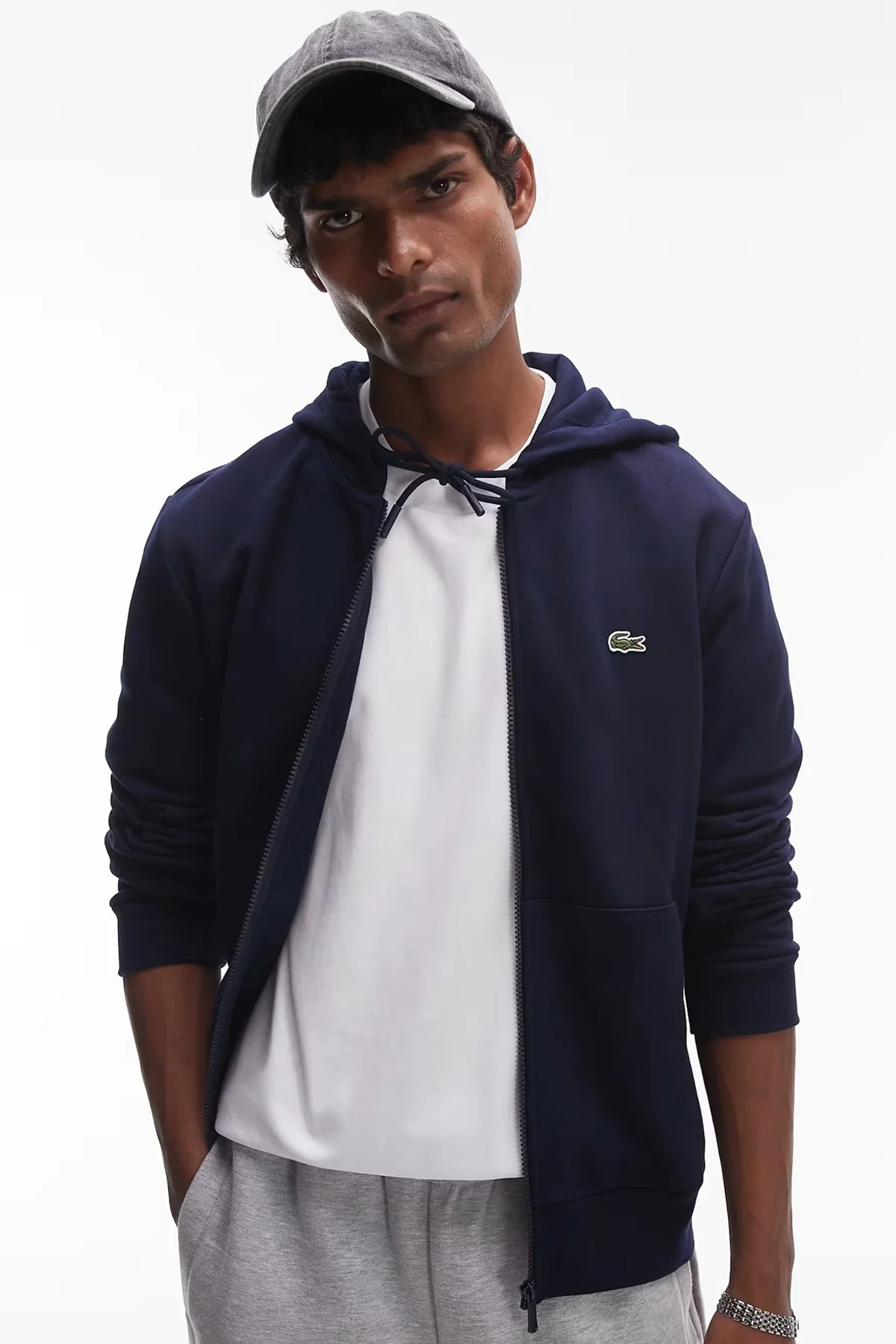 Lacoste Men's Classic Fit Full Zip Hoodie Sweatshirt Erkek Ayarlanabilir Kapüşonlu Organik Pamuk Sweatshirt Lacivert Lacoste Men's Classic Fit Full Zip Hoodie Sweatshirt Erkek Ayarlanabilir Kapüşonlu Organik Pamuk Sweatshirt Lacivert