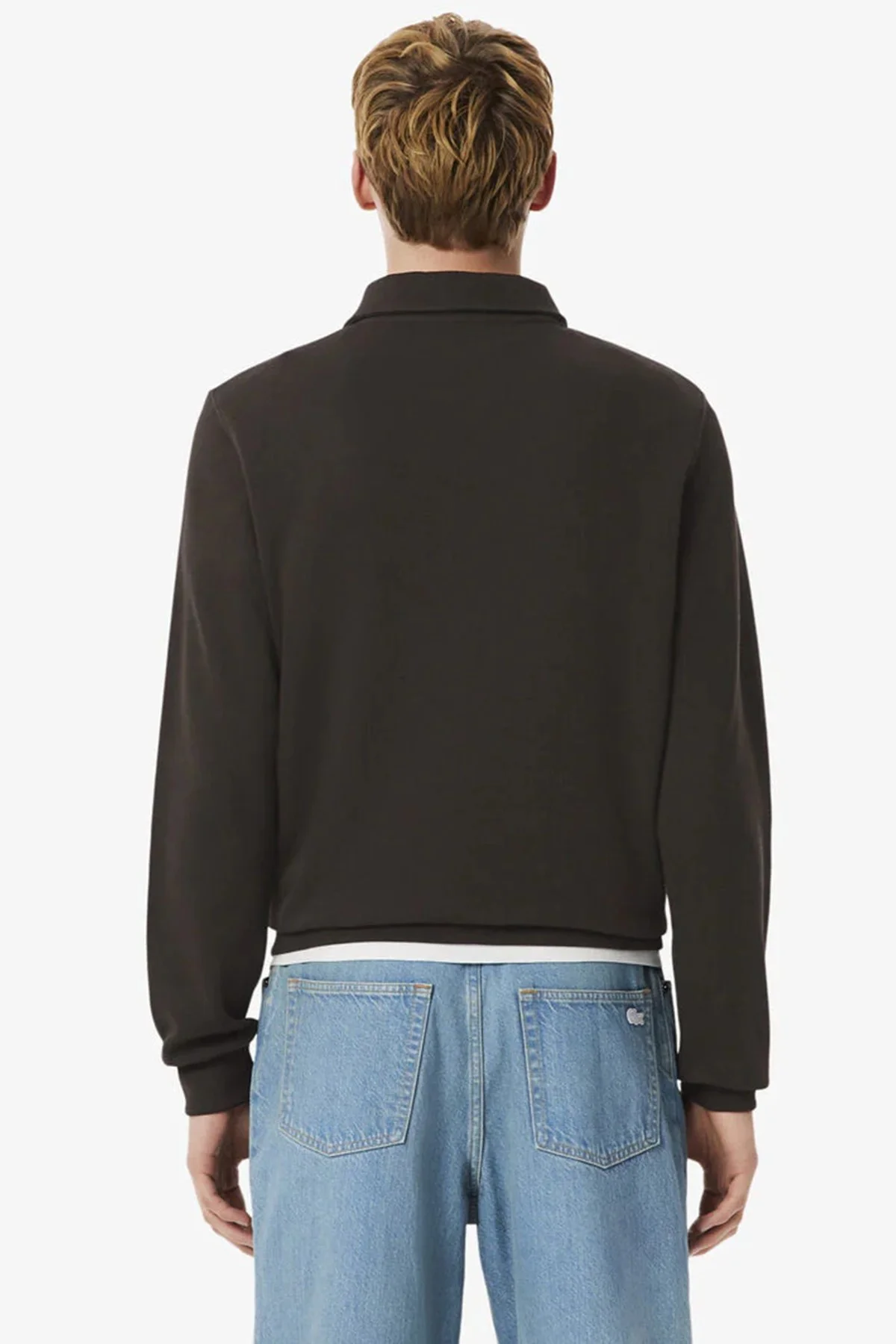 Lacoste Men's Classic Fit Sweatshirt Polo Yaka Düğmeli Organik Pamuk Fitilli Erkek Sweatshirt Kahverengi Lacoste Men's Classic Fit Sweatshirt Polo Yaka Düğmeli Organik Pamuk Fitilli Erkek Sweatshirt Kahverengi