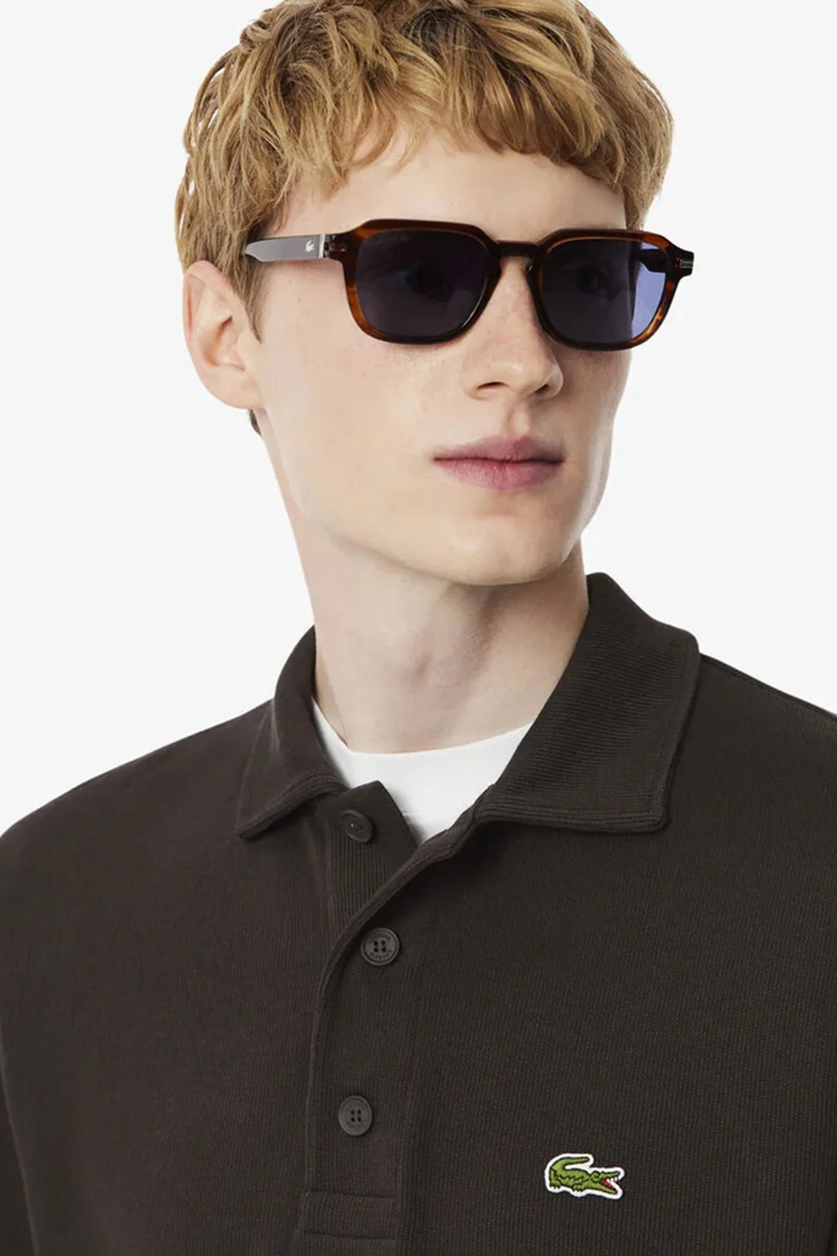 Lacoste Men's Classic Fit Sweatshirt Polo Yaka Düğmeli Organik Pamuk Fitilli Erkek Sweatshirt Kahverengi Lacoste Men's Classic Fit Sweatshirt Polo Yaka Düğmeli Organik Pamuk Fitilli Erkek Sweatshirt Kahverengi