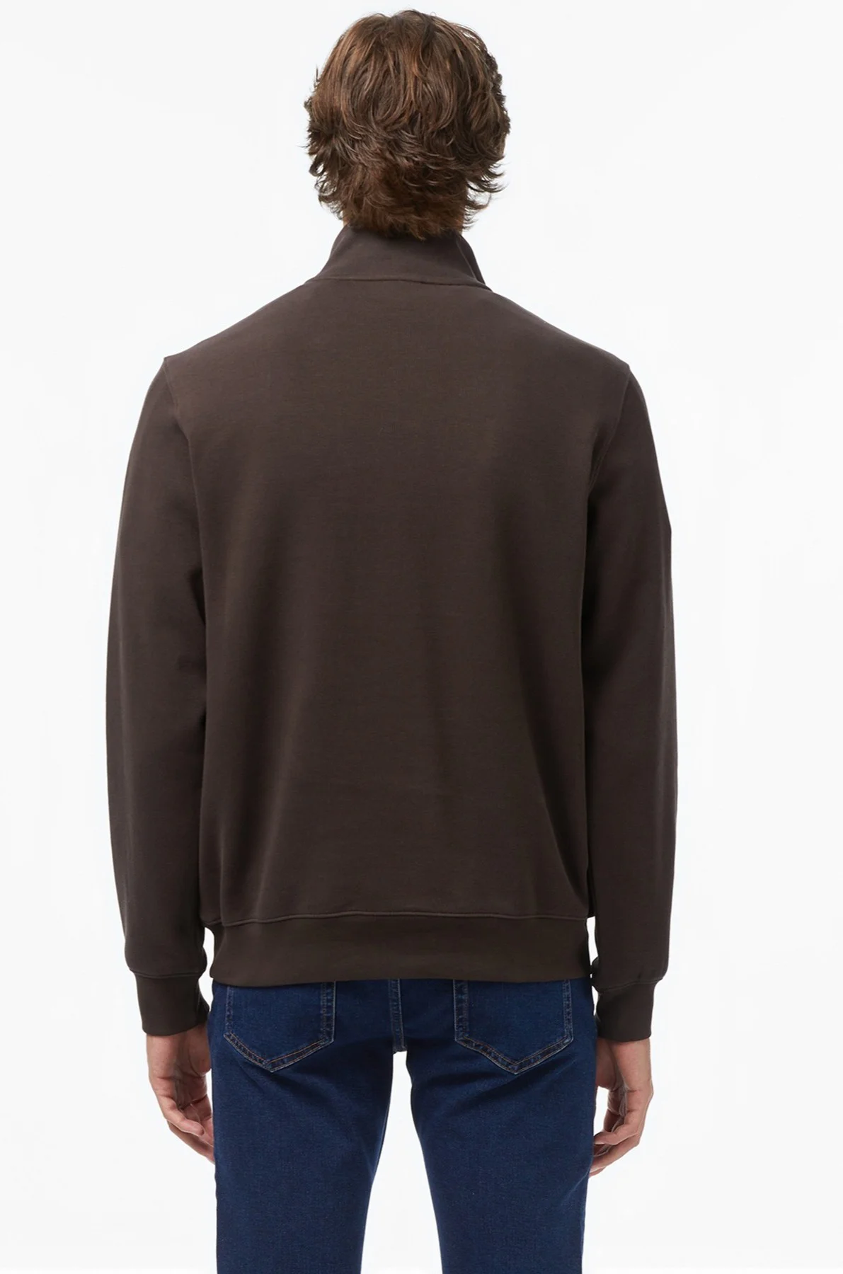 Lacoste Men's Classic Fit Neck Zip Sweatshirt Yarım Fermuarlı Yüksek Yaka Pamuklu Sweatshirt Kahverengi Lacoste Men's Classic Fit Neck Zip Sweatshirt Yarım Fermuarlı Yüksek Yaka Pamuklu Sweatshirt Kahverengi