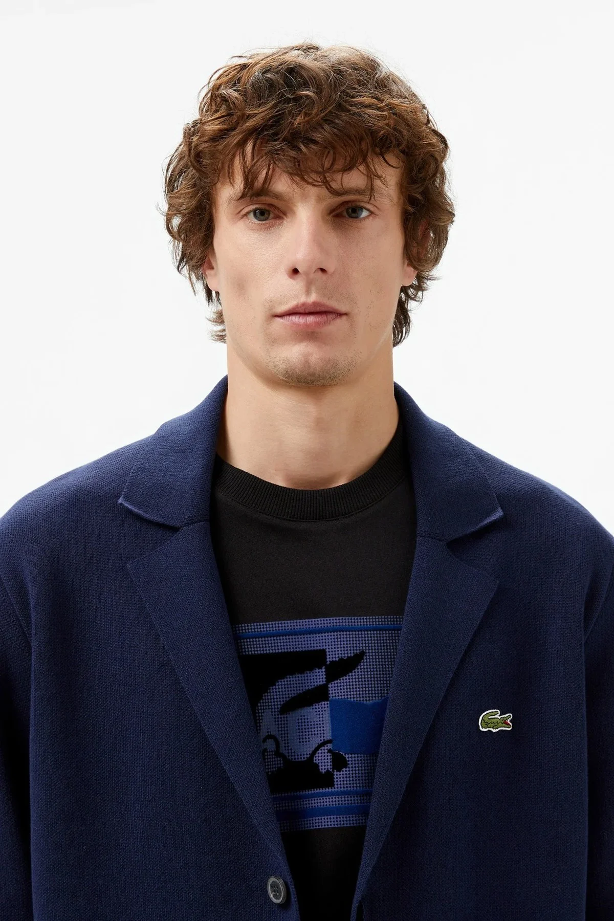 Lacoste Men's Classic Fit V Neck Cardigan Erkek Classic Fit V Yaka Triko Hırka Ceket Lacivert