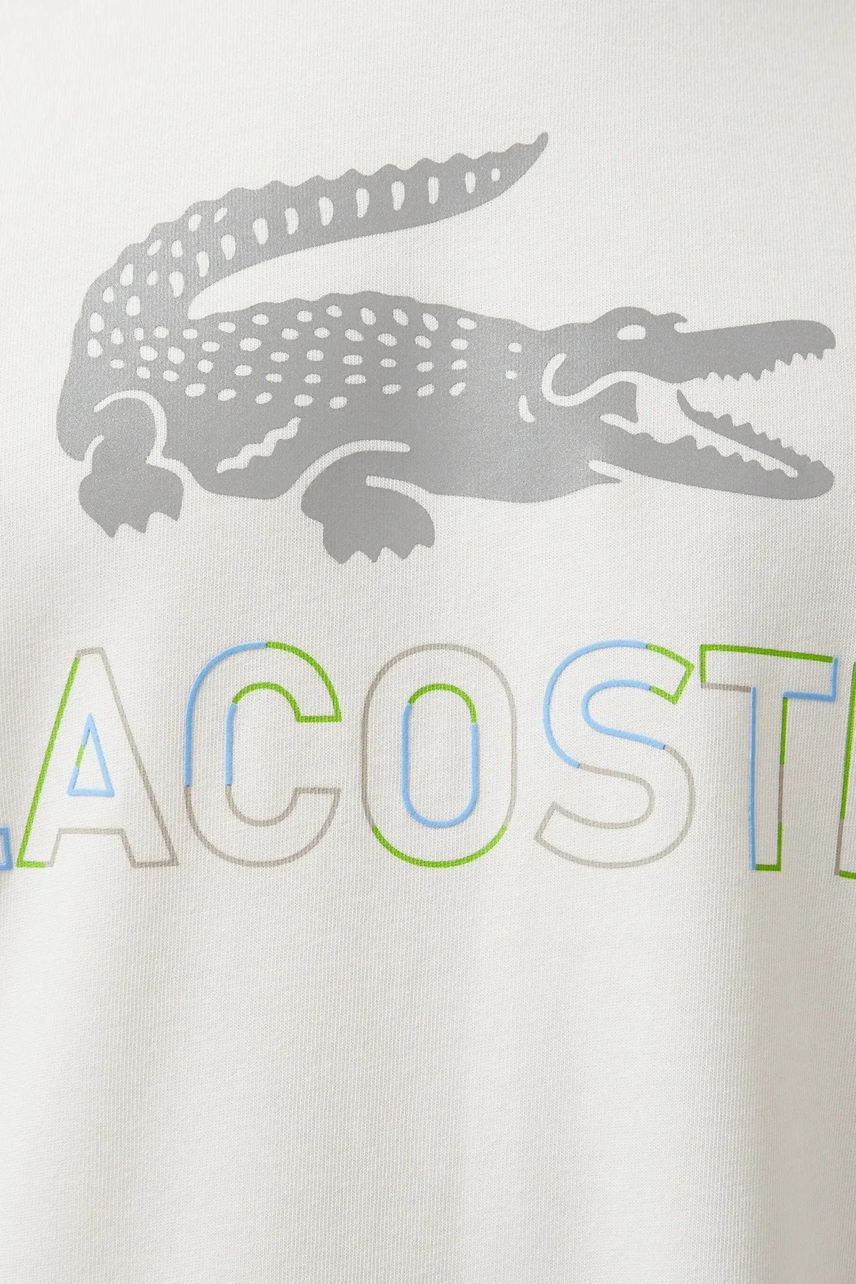 Lacoste Men's Loose Fit Tshirt Pamuklu Geniş Kalıp Reflektörlü Bisiklet Yaka Baskılı Erkek Tişört Krem Fiyatı, Yorumları ve Özellikleri