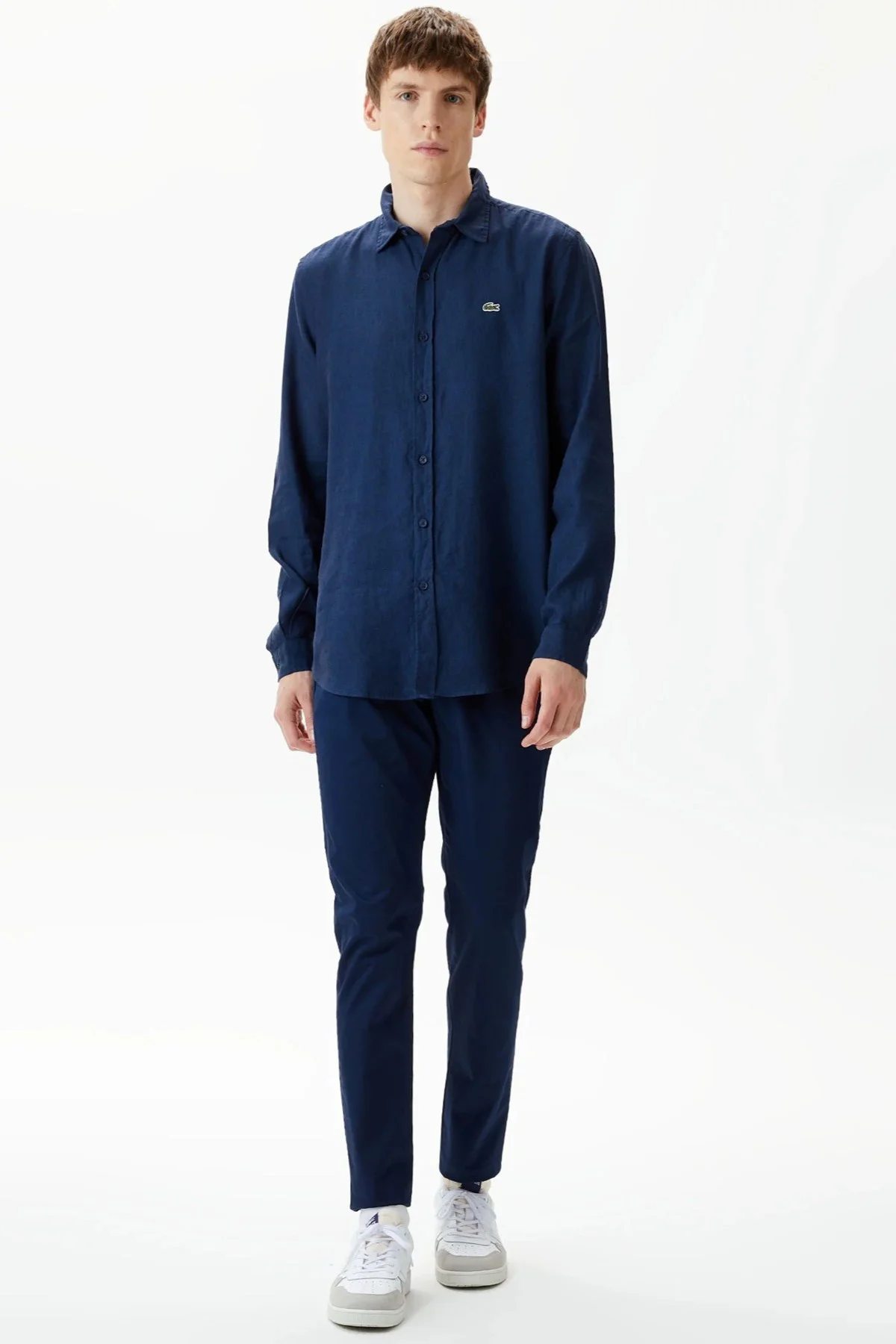 Lacoste Men's Regular Fit Button-Down Collar Linen Shirt Erkek Düğmeli Yaka Keten Gömlek Lacivert Fiyatı, Yorumları ve Özellikleri