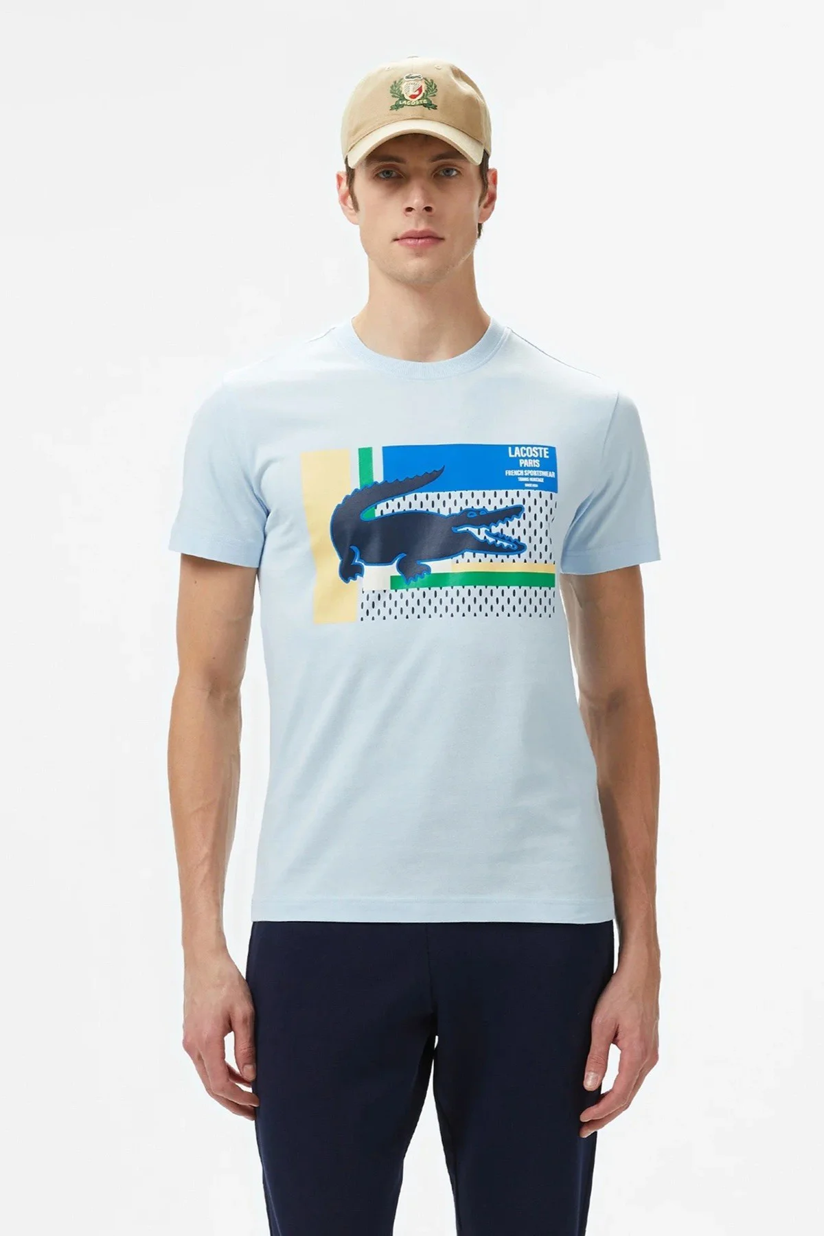 Lacoste Men's Regular Fit Crew Neck Graphic T-Shirt Light Blue Bisiklet Yaka Erkek Tişört Açık Mavi Lacoste Men's Regular Fit Crew Neck Graphic T-Shirt Light Blue Bisiklet Yaka Erkek Tişört Açık Mavi Fiyatı, Yorumları ve Özellikleri