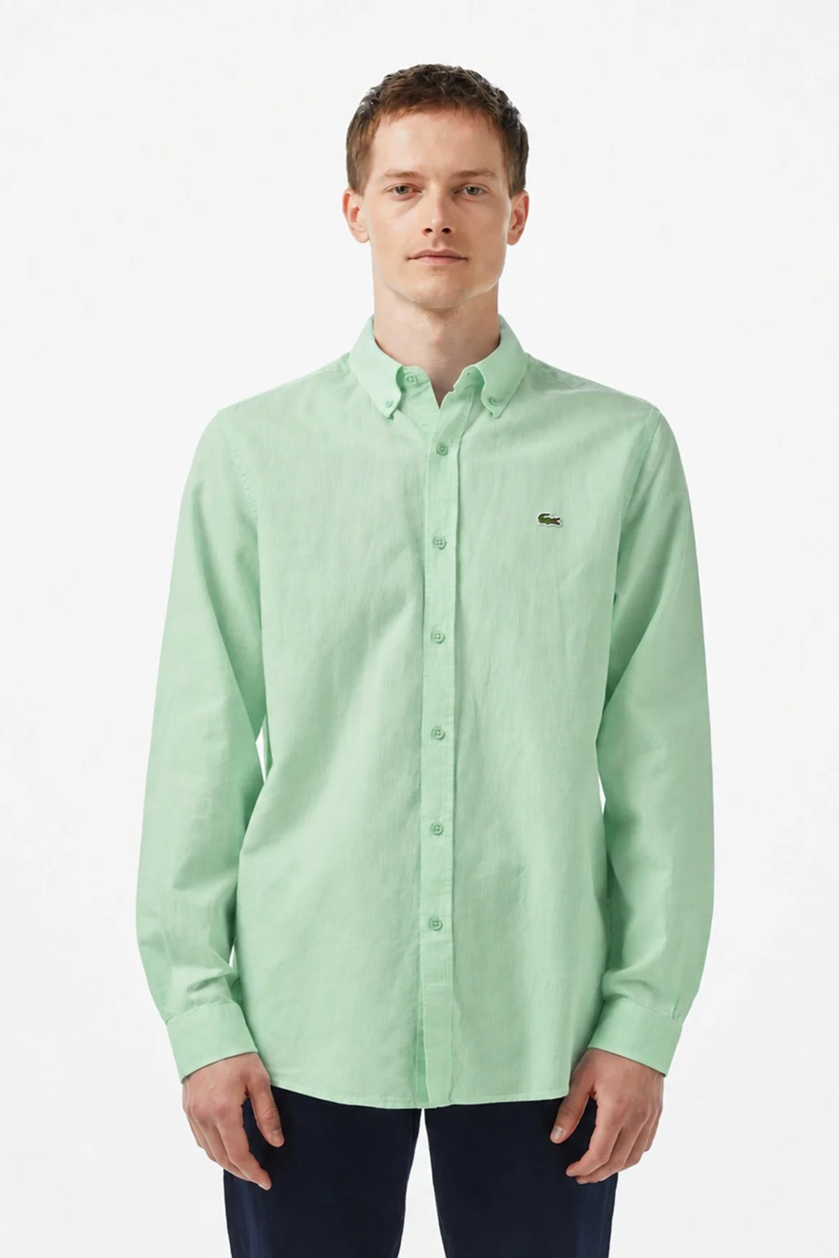 Lacoste Men's Regular Fit Button-Down Collar Linen Shirt Green Erkek Düğmeli Yaka Keten Gömlek Yeşil Lacoste Men's Regular Fit Button-Down Collar Linen Shirt Green Erkek Düğmeli Yaka Keten Gömlek Yeşil