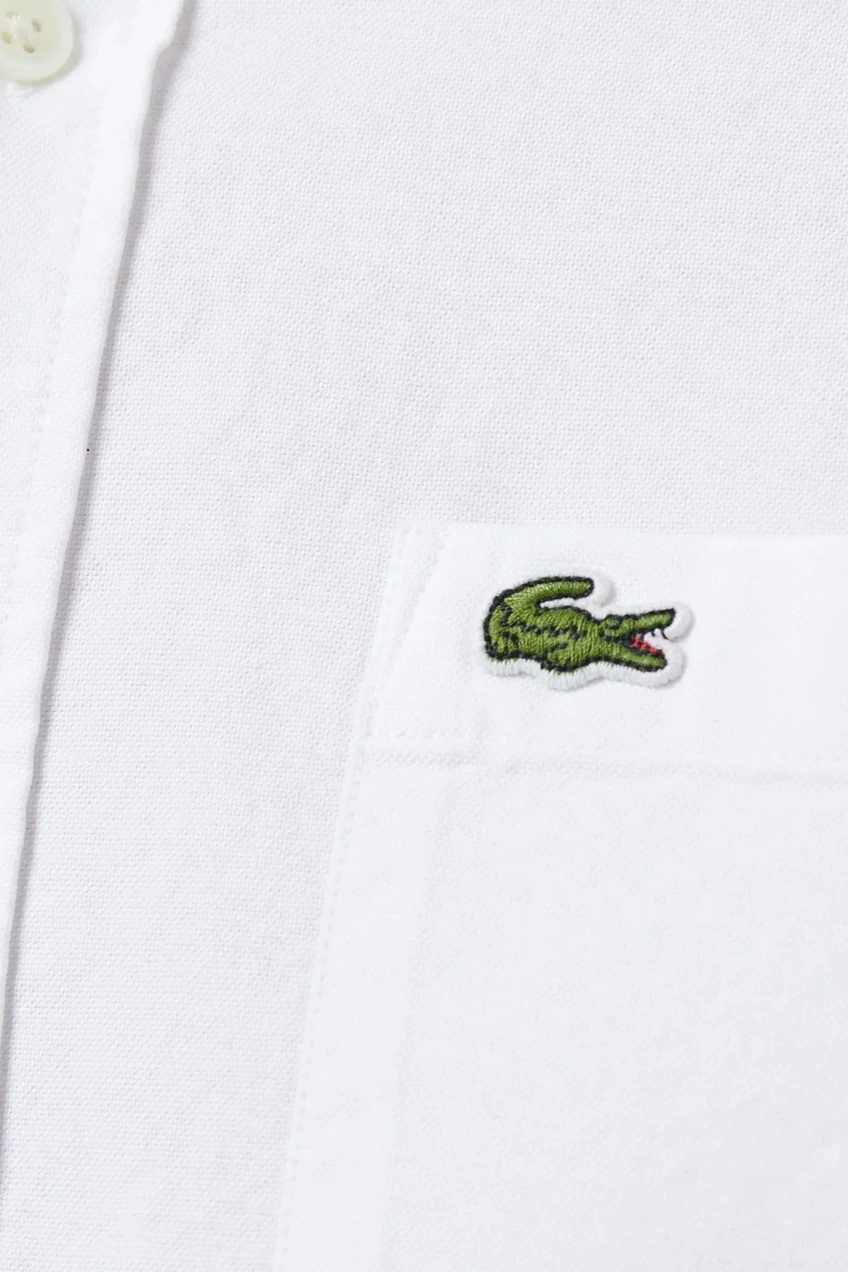 Lacoste Mens Regular Fit White Shirt Standart Kesim Organik Pamuk Erkek Gömlek Beyaz