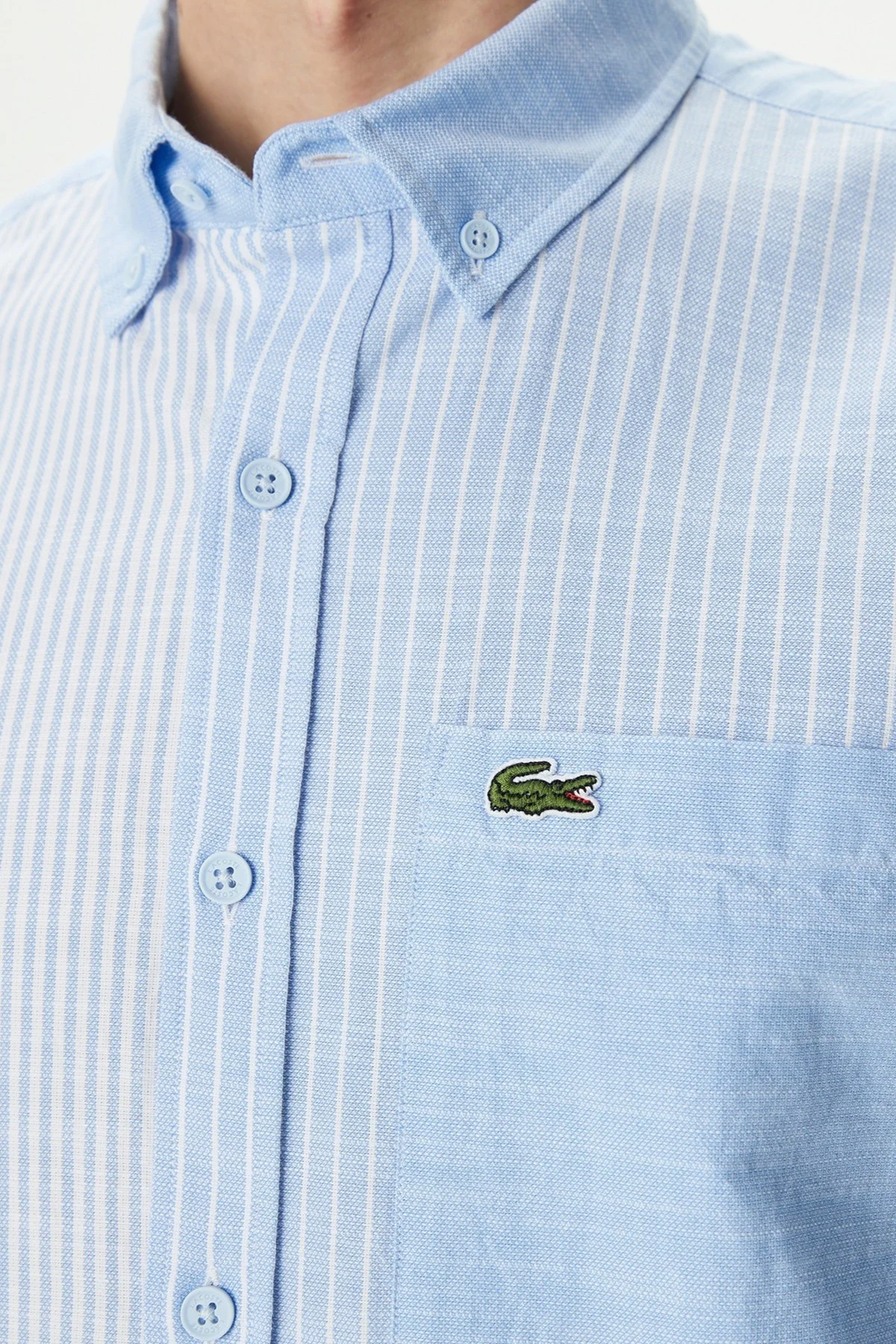 Lacoste Men's Regular Fit Button-Down Collar Linen Shirt Blue Erkek Düğmeli Yaka Keten Çizgili Gömlek Mavi Fiyatı, Yorumları ve Özellikleri