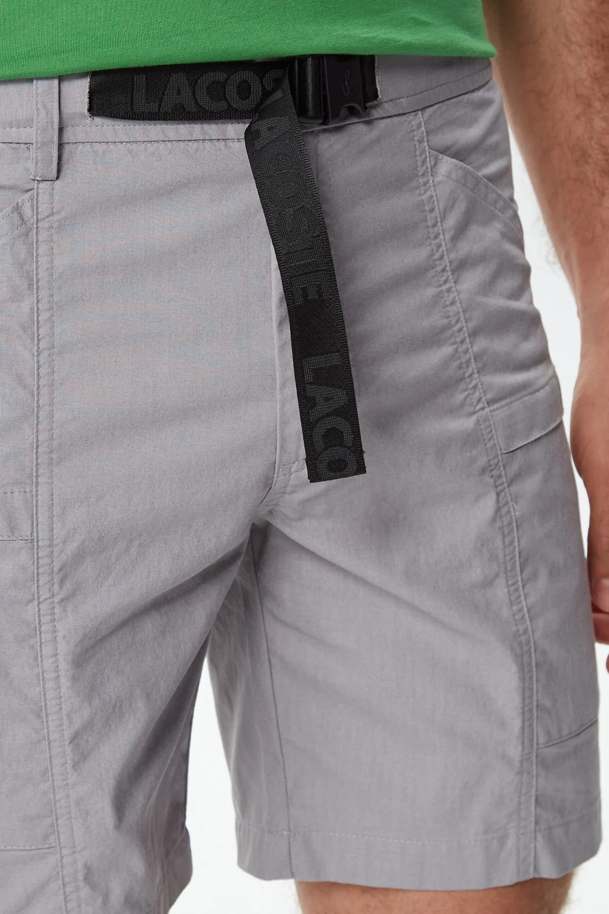 Lacoste Men's Regular Fit Cotton Bermuda Shorts Grey Erkek Pamuklu Bermuda Şort Gri