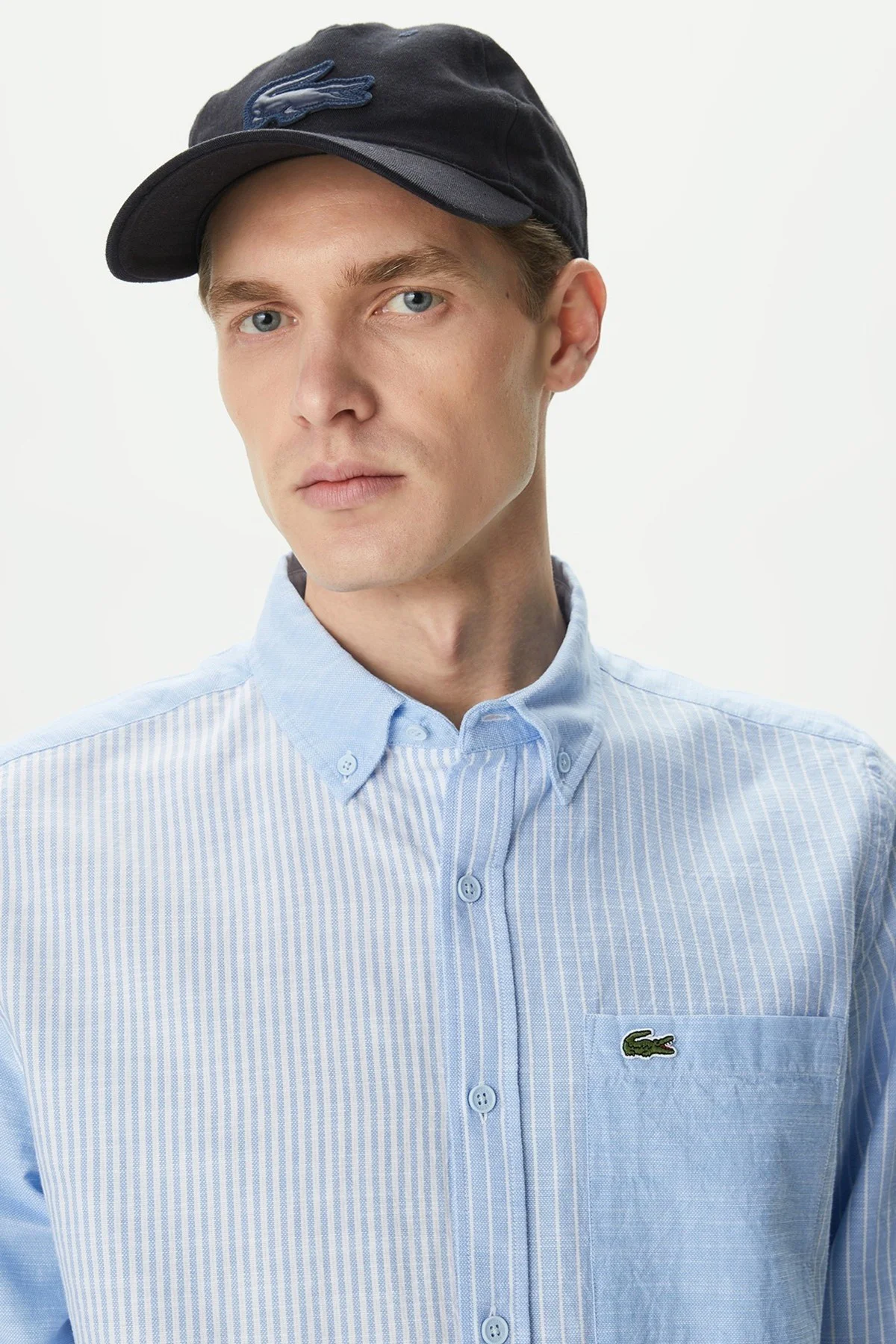 Lacoste Men's Regular Fit Button-Down Collar Linen Shirt Blue Erkek Düğmeli Yaka Keten Çizgili Gömlek Mavi Fiyatı, Yorumları ve Özellikleri