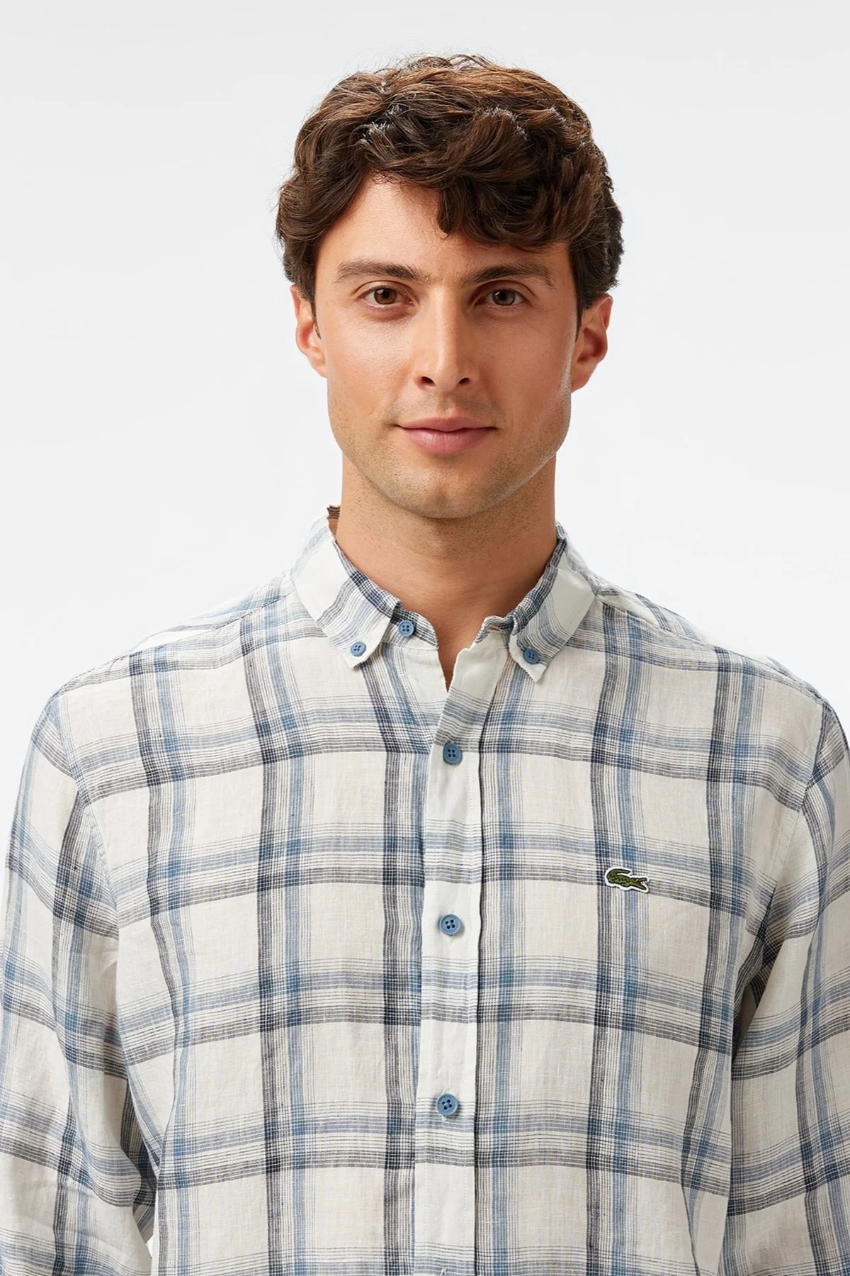 Lacoste Men's Regular Fit Dark Blue Linen Shirt Ekose Keten Erkek Gömlek Koyu Mavi Fiyatı, Yorumları ve Özellikleri
