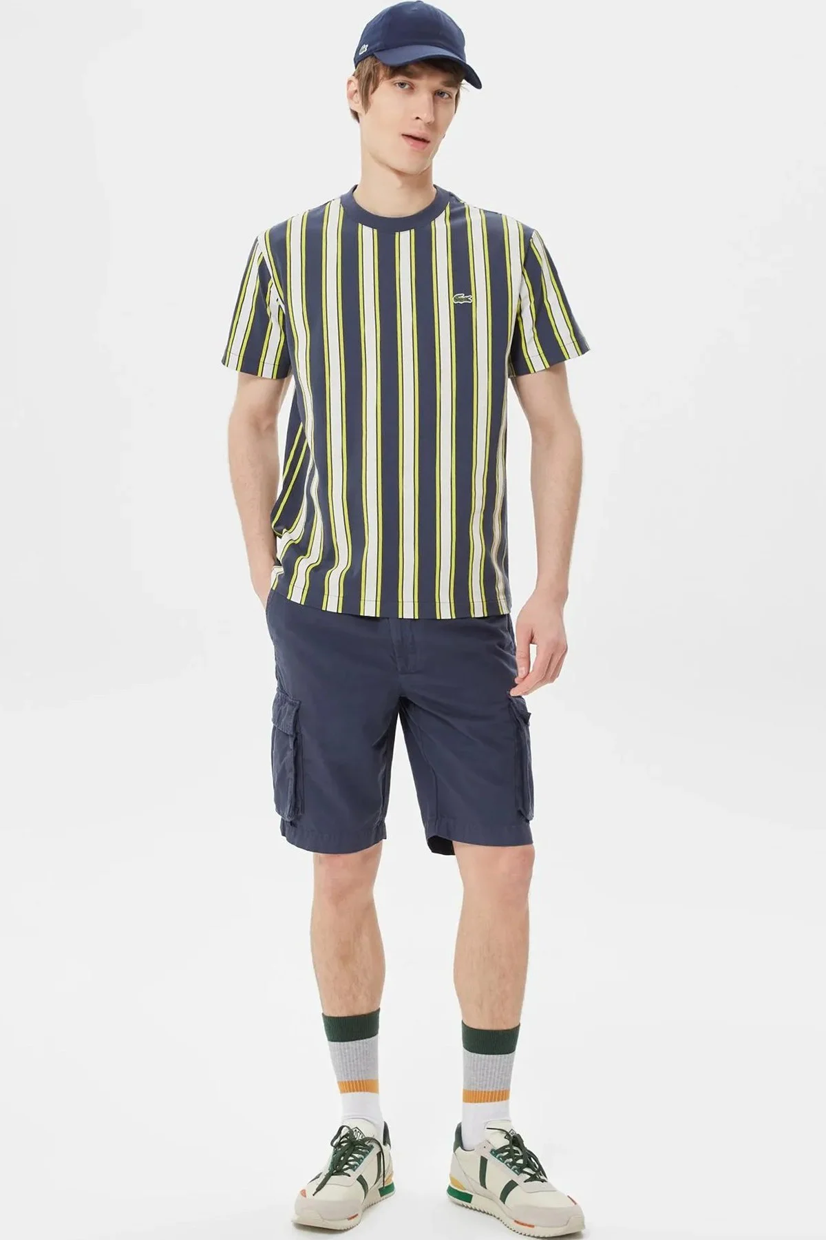Lacoste Men's Regular Fit Cotton Bermuda Shorts Erkek Kargo Cepli Bermuda Şort Lacivert Fiyatı, Yorumları ve Özellikleri