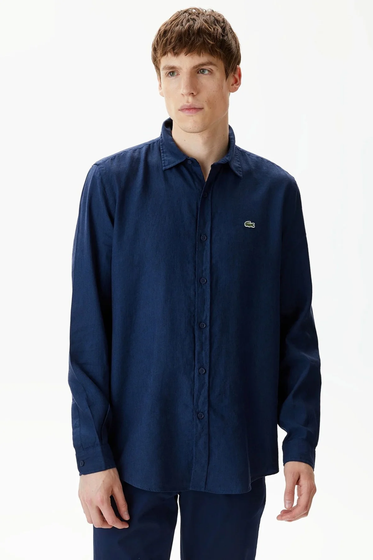Lacoste Men's Regular Fit Button-Down Collar Linen Shirt Erkek Düğmeli Yaka Keten Gömlek Lacivert Fiyatı, Yorumları ve Özellikleri