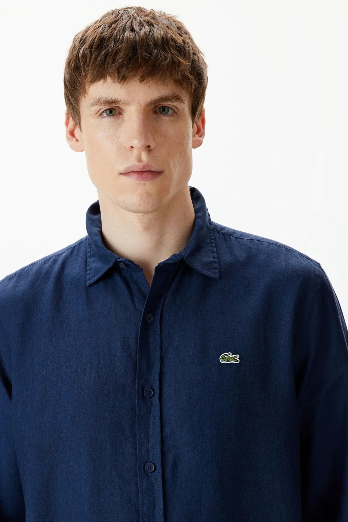 Lacoste Men's Regular Fit Button-Down Collar Linen Shirt Erkek Düğmeli Yaka Keten Gömlek Lacivert Fiyatı, Yorumları ve Özellikleri