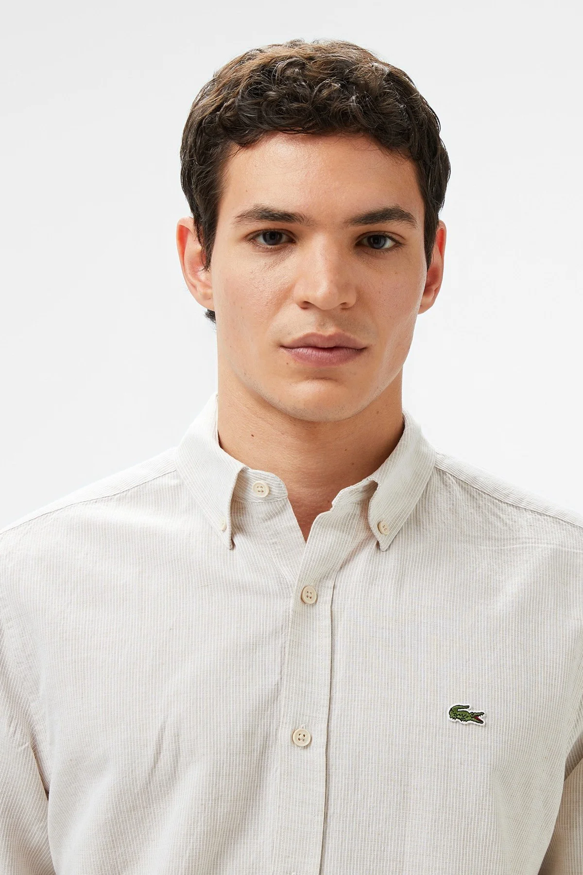 Lacoste Men's Regular Fit Button-Down Collar Linen Shirt Beige Erkek Düğmeli Yaka Keten Gömlek Bej Fiyatı, Yorumları ve Özellikleri