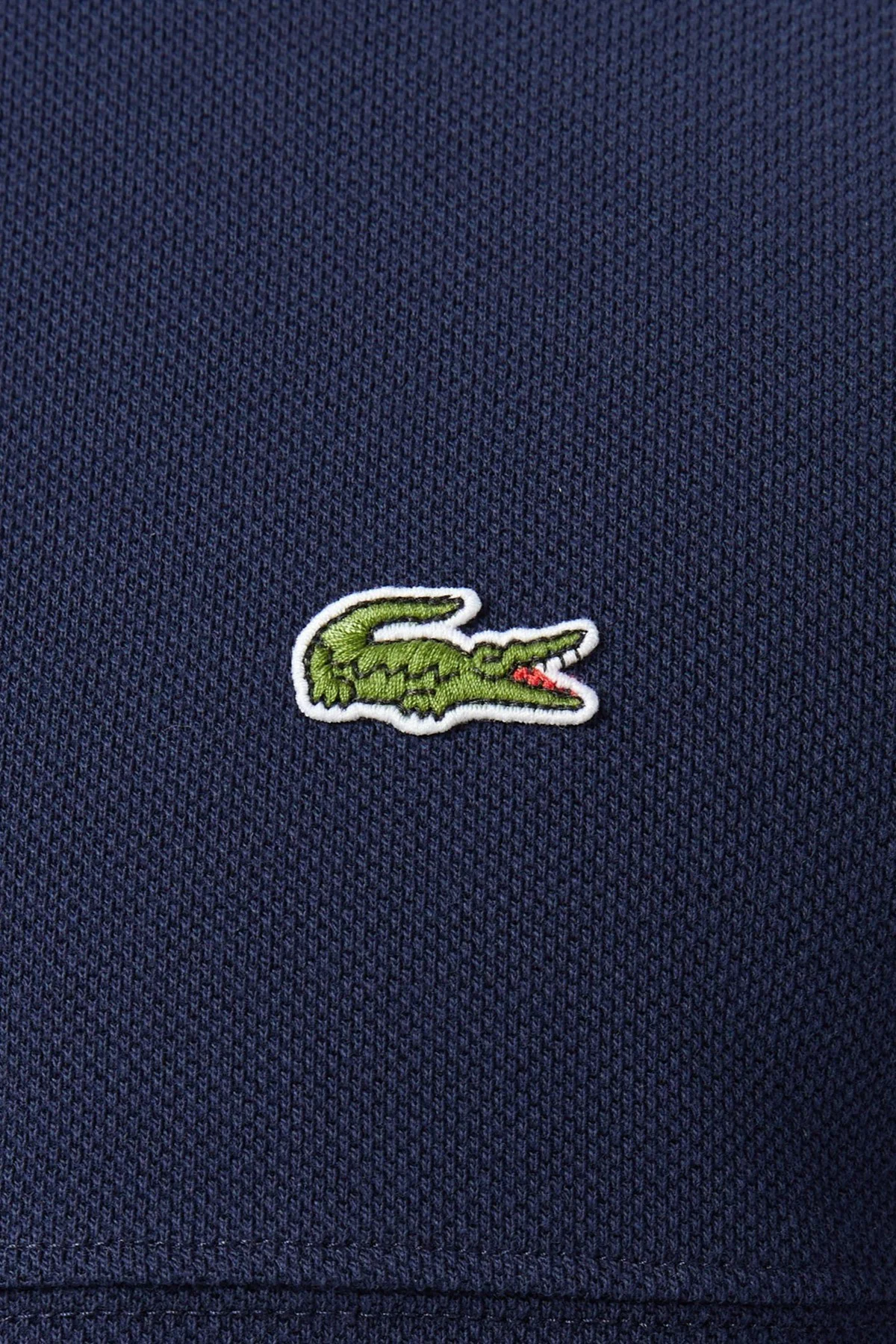 Lacoste Men's Regular Fit Zippered Polo T-shirt Erkek Fermuarlı Polo Yaka Renk Bloklu Tişört Lacivert