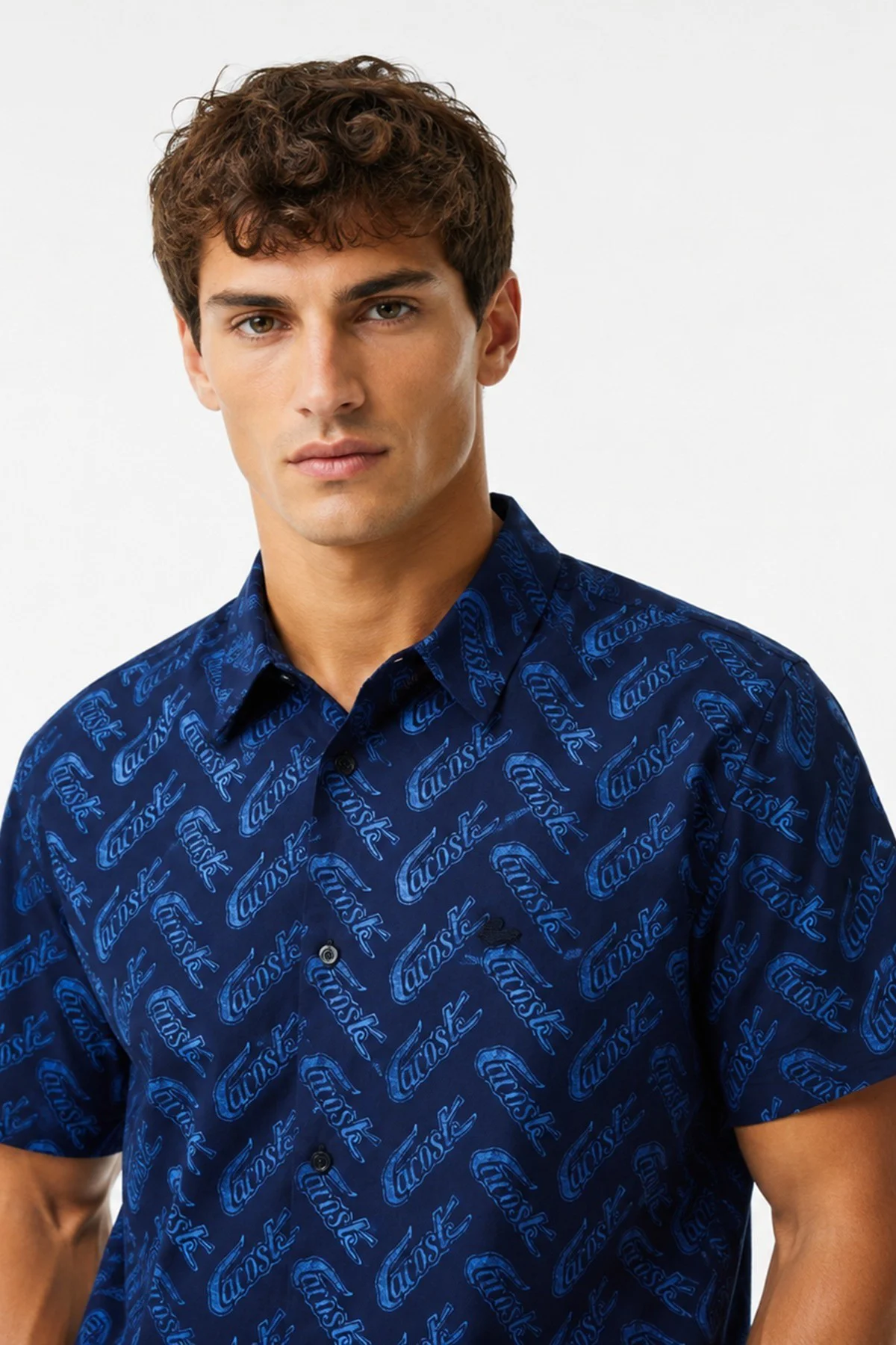 Lacoste Men's Relaxed Fit Navy Shirt Bol Kesim Erkek Kısa Kol Gömlek Lacivert Lacoste Men's Relaxed Fit Navy Shirt Bol Kesim Erkek Kısa Kol Gömlek Lacivert