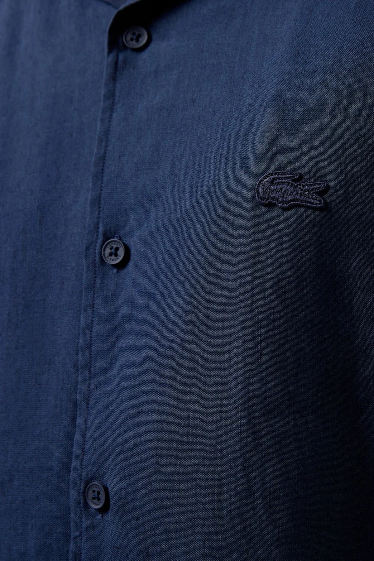 Lacoste Men's Relaxed Fit Shirt Rahat Kesim Kısa Kollu Erkek Keten Gömlek Lacivert Fiyatı, Yorumları ve Özellikleri
