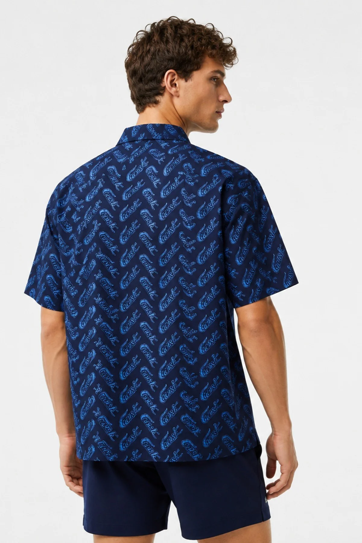 Lacoste Men's Relaxed Fit Navy Shirt Bol Kesim Erkek Kısa Kol Gömlek Lacivert Lacoste Men's Relaxed Fit Navy Shirt Bol Kesim Erkek Kısa Kol Gömlek Lacivert