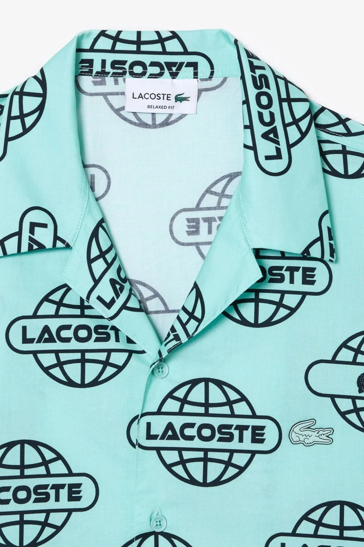 Lacoste Men's Relaxed Fit Green Shirt Bol Kesim Desenli Erkek Gömlek Yeşil Fiyatı, Yorumları ve Özellikleri
