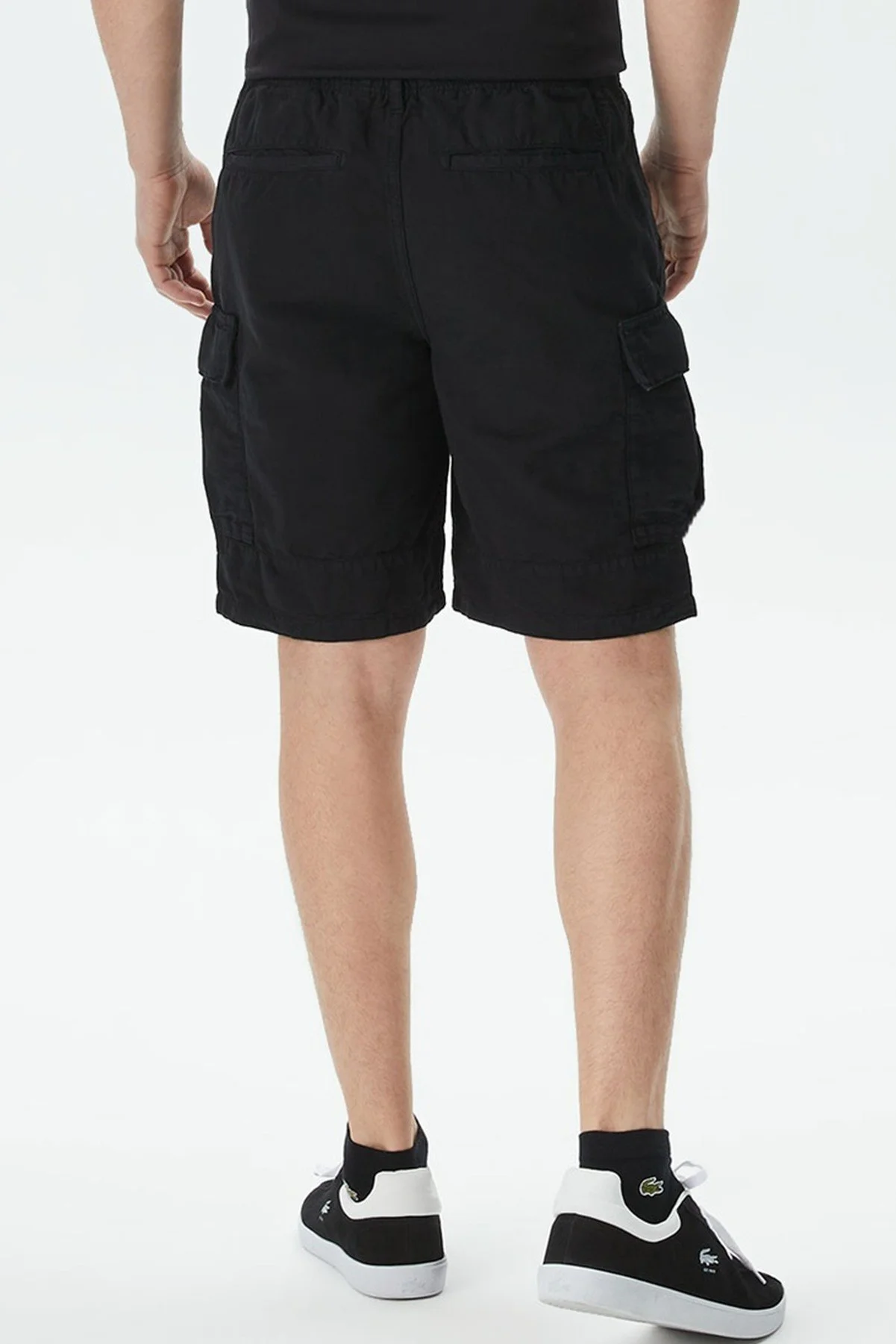 Lacoste Men's Relaxed Fit Black Bermuda Shorts Erkek Kargo Cepli Rahat Kesim Pamuk Keten Şort Siyah Fiyatı, Yorumları ve Özellikleri