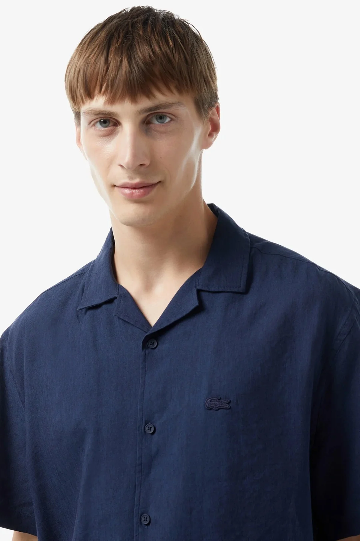 Lacoste Men's Relaxed Fit Shirt Rahat Kesim Kısa Kollu Erkek Keten Gömlek Lacivert Fiyatı, Yorumları ve Özellikleri