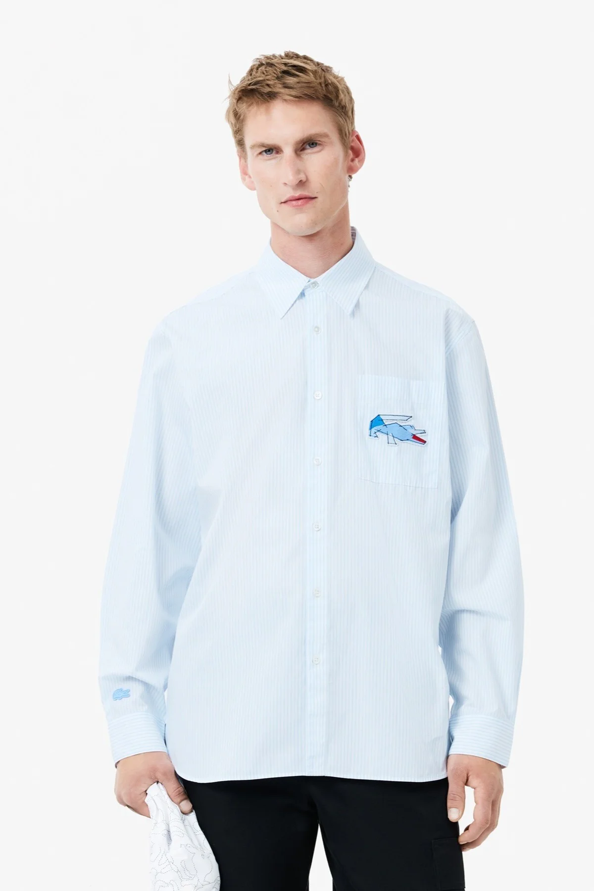 Lacoste Men's Relaxed Fit Blue Shirt Bol Kesim Erkek Gömlek Mavi Fiyatı, Yorumları ve Özellikleri