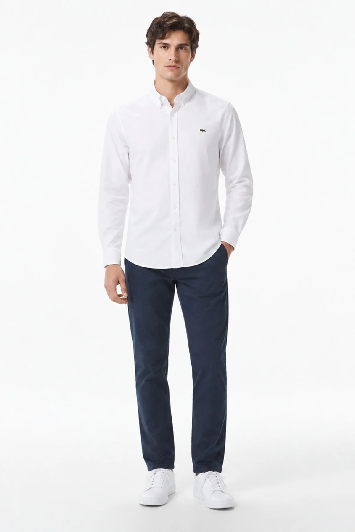 Lacoste Mens Slim Fit White Shirt Dar Kesim Pamuklu Erkek Gömlek Beyaz Lacoste Mens Slim Fit White Shirt Dar Kesim Pamuklu Erkek Gömlek Beyaz