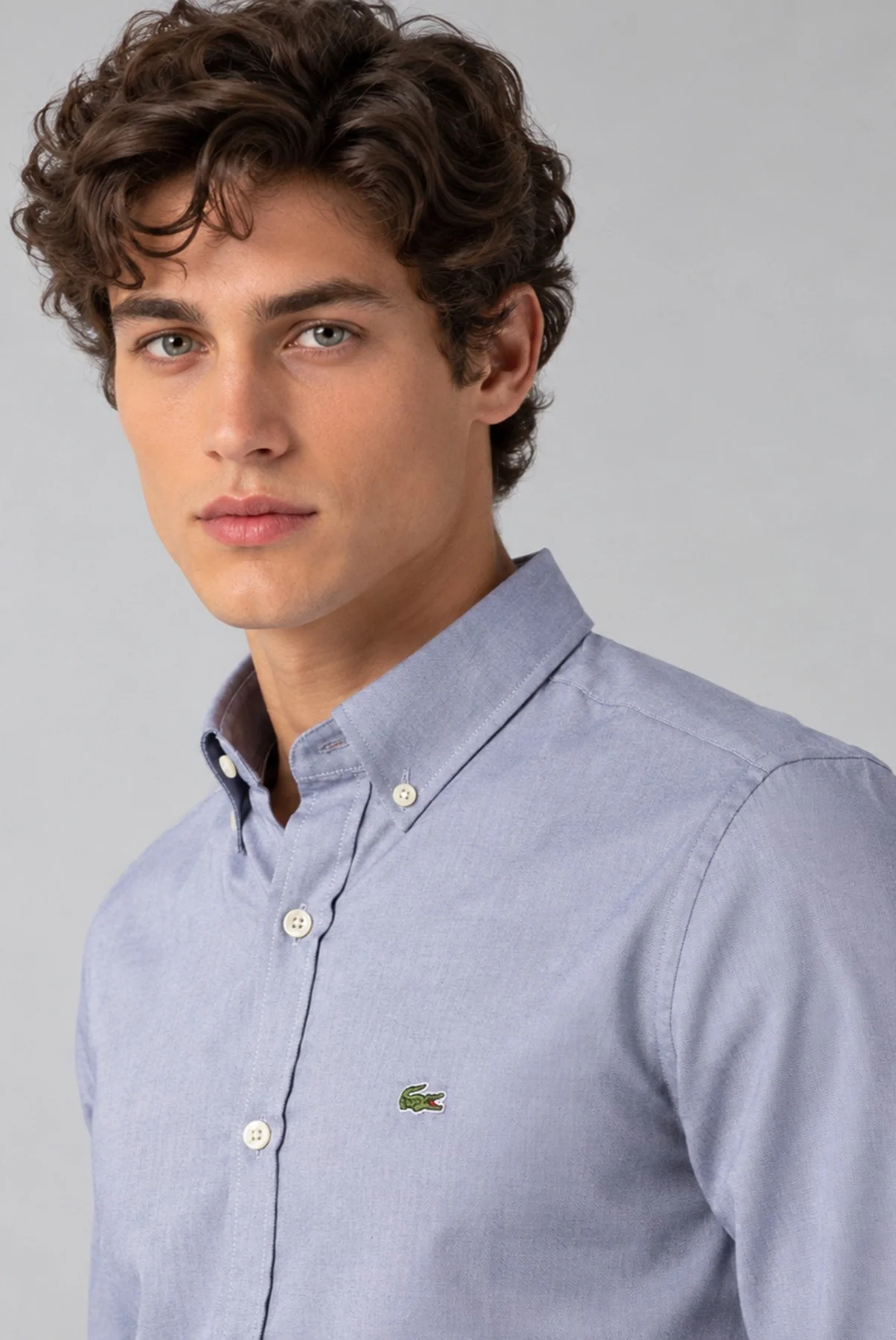 Lacoste Mens Slim Fit Gray Cotton Shirt Dar Kesim Pamuklu Erkek Gömlek Gri Lacoste Mens Slim Fit Gray Cotton Shirt Dar Kesim Pamuklu Erkek Gömlek Gri