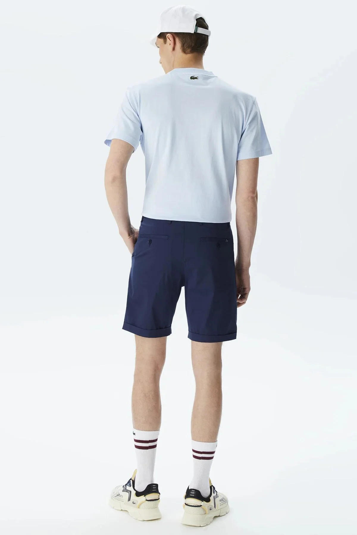 Lacoste Men's Slim Fit Bermuda Shorts Erkek Dar Kesim Bermuda Şort Lacivert