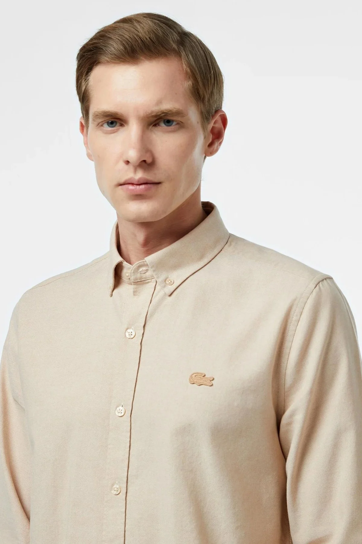 Lacoste Men's Slim Fit Beige Shirt Slim Fit Pamuklu Erkek Gömlek Bej Fiyatı, Yorumları ve Özellikleri